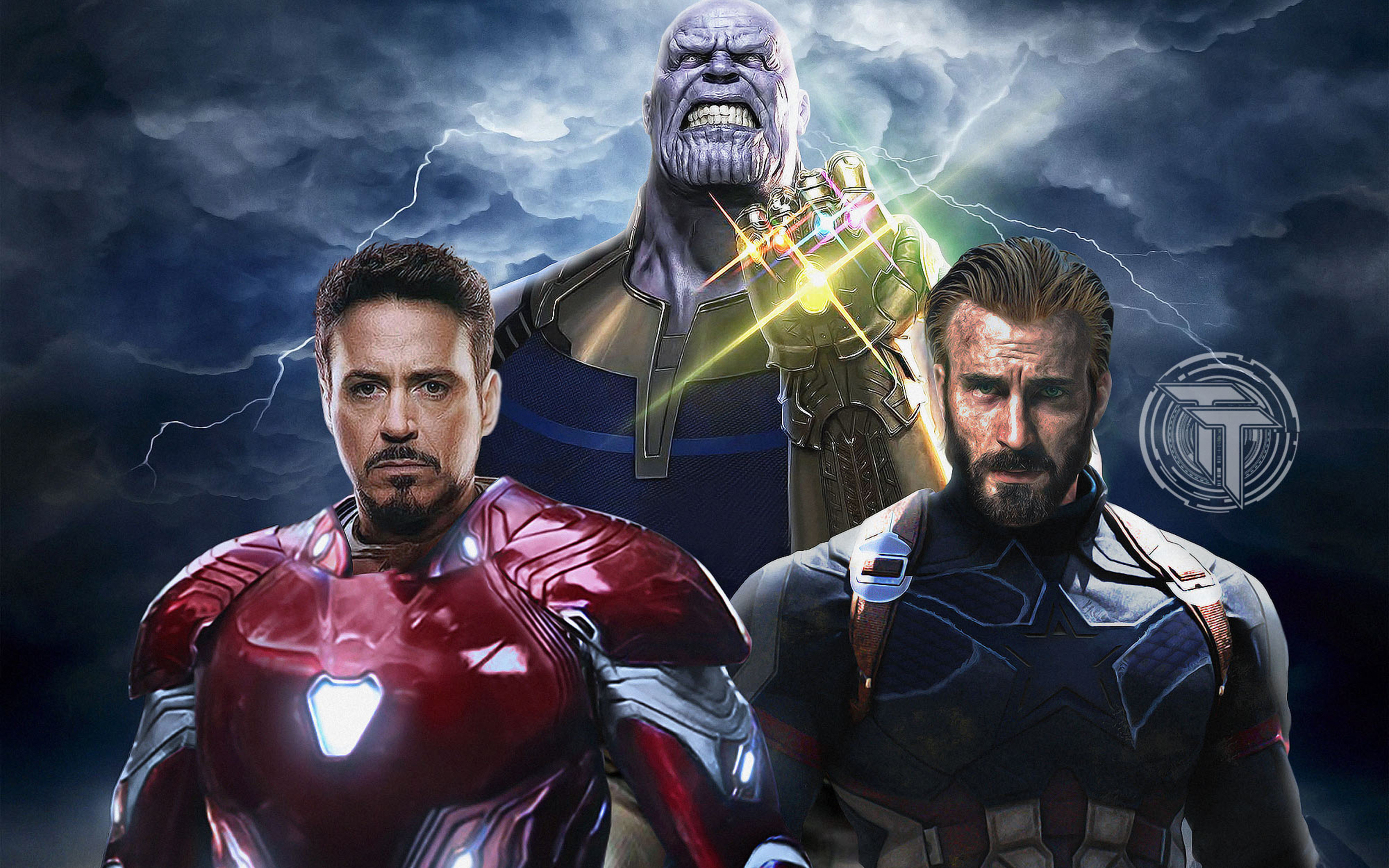 Avengers Infinity War Captain America Iron Man Thanos In 2880x1800 Resoluti...