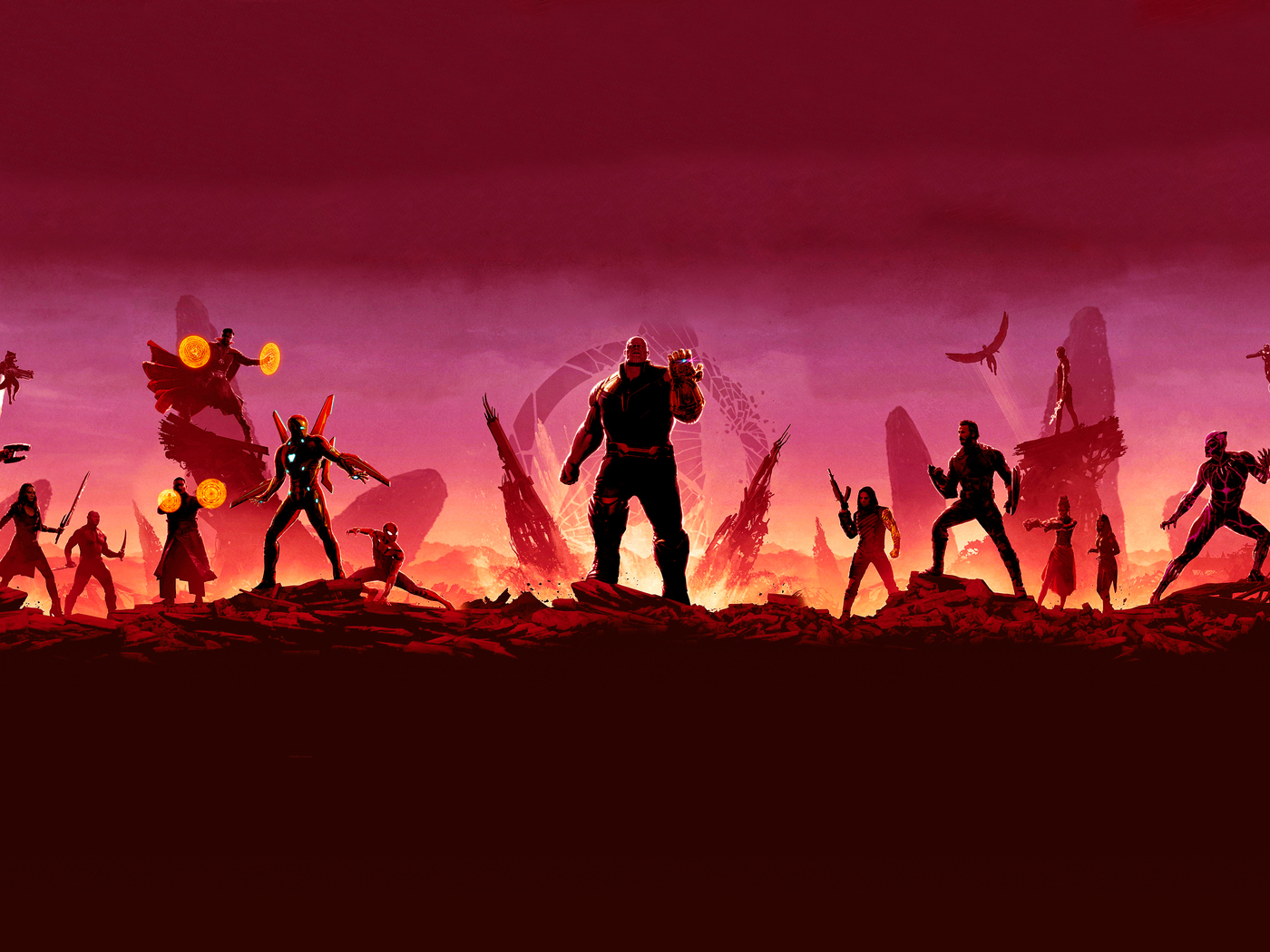 Avengers Infinity War Minimal Art Wallpaper In 1400x1050 Resolution