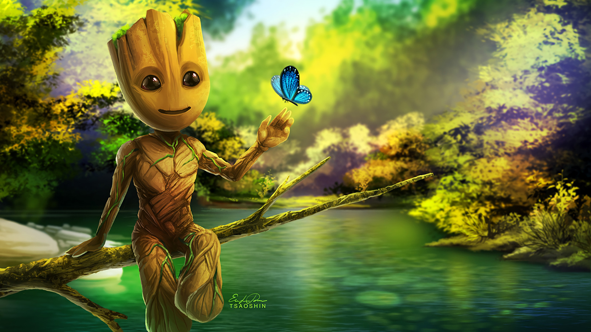 1920x1080 Baby Groot Artwork Laptop Full HD 1080P HD 4k Wallpapers, Images,  Backgrounds, Photos and Pictures