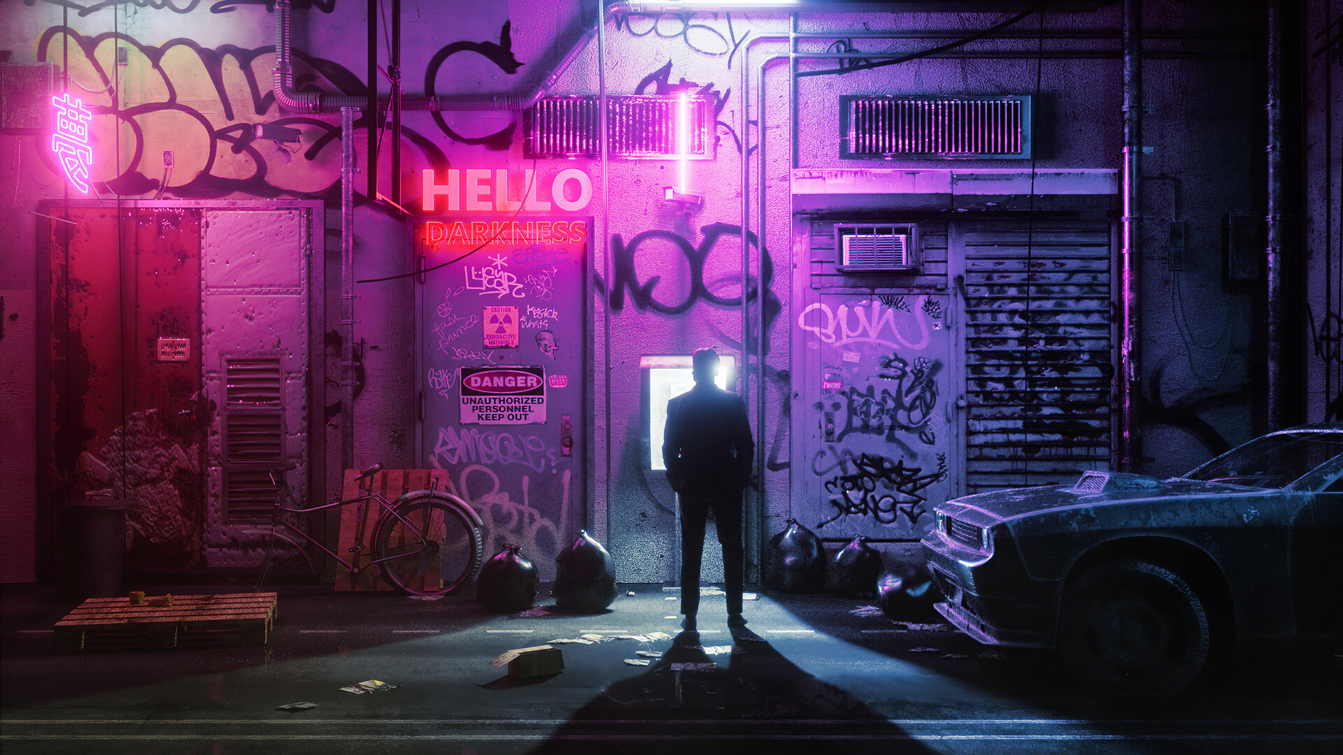 Cyberpunk Street Night HD Wallpaper - KDE Store