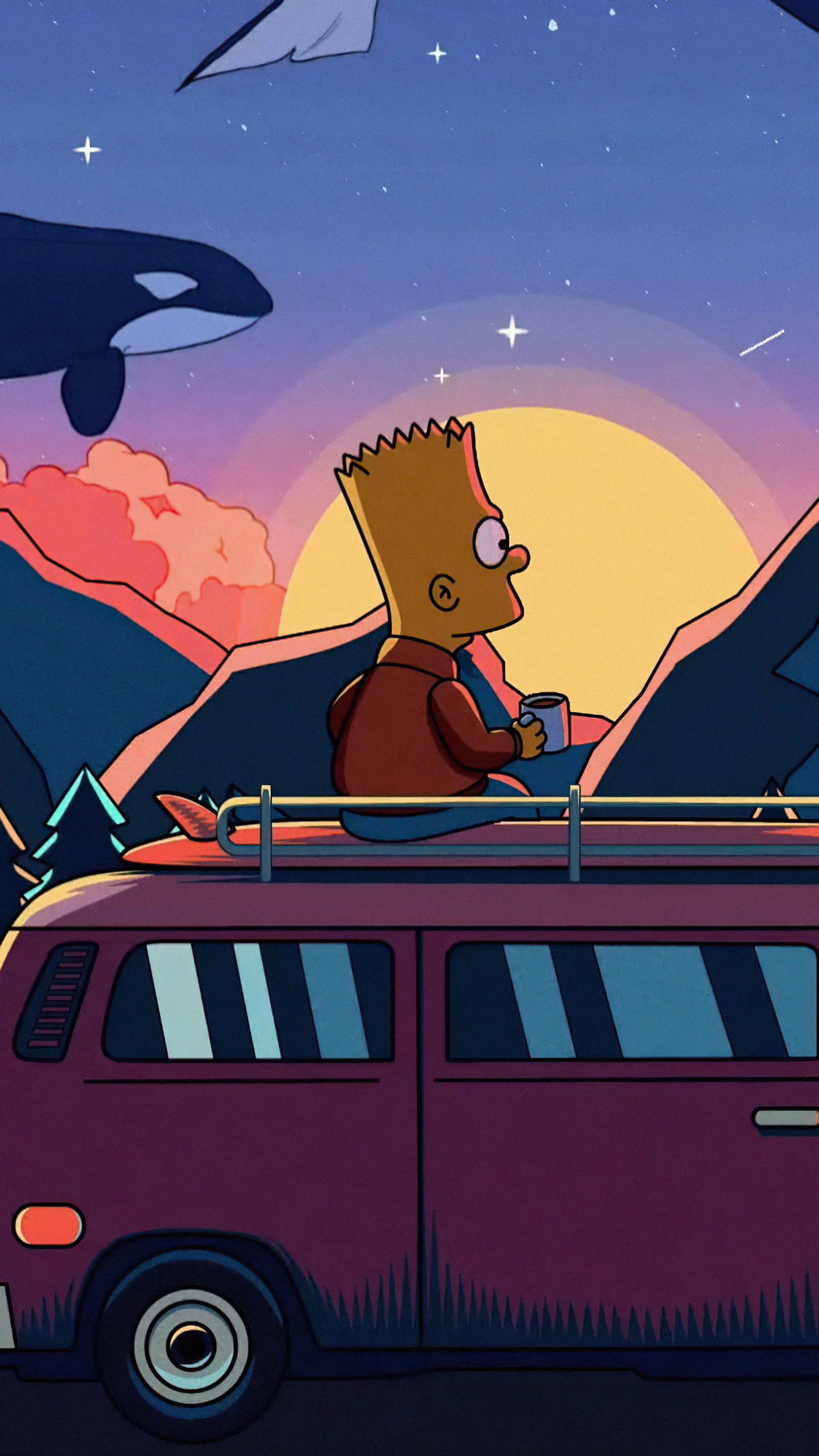 Sad Bart, galaxy, HD phone wallpaper