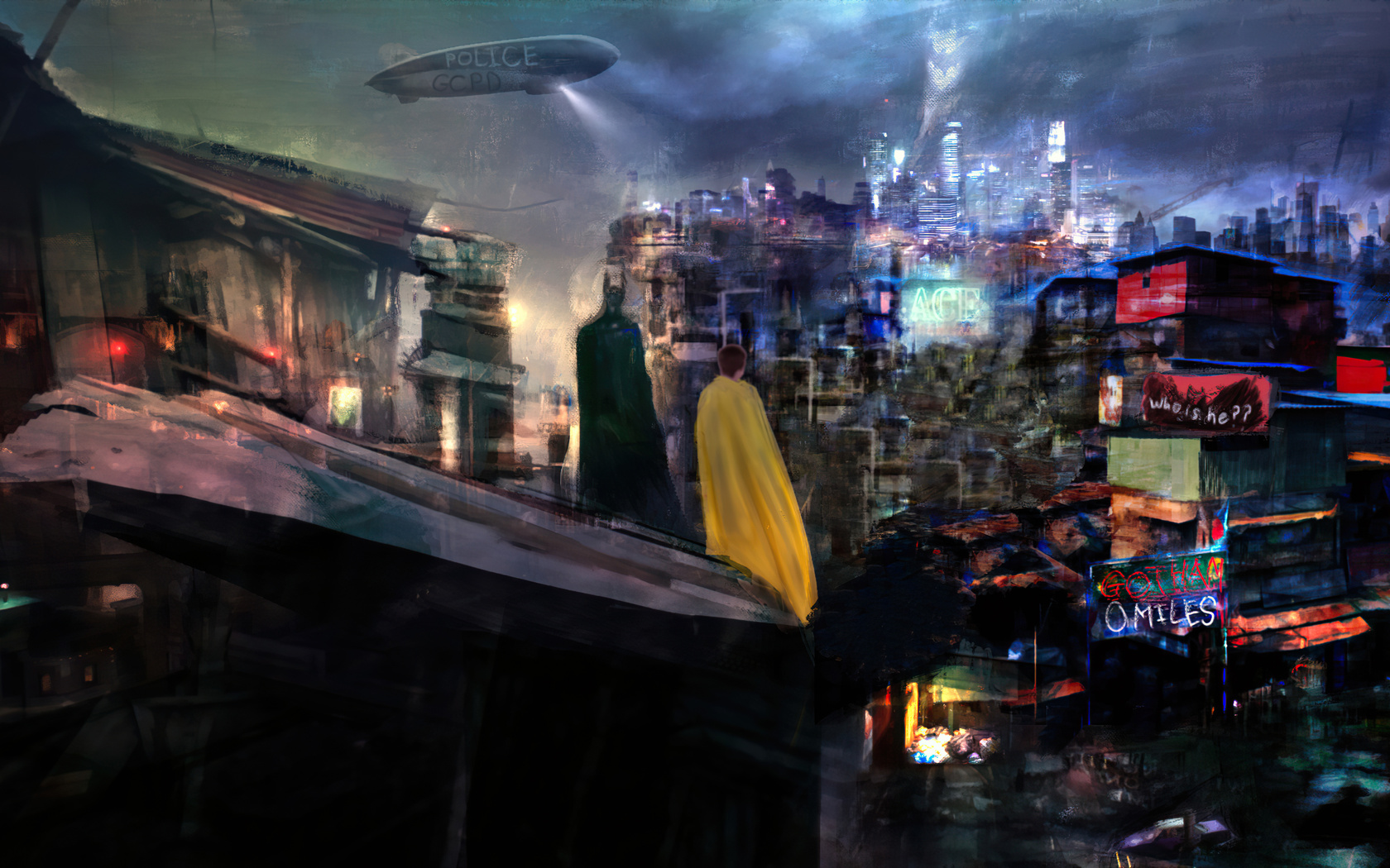 1680x1050 Batman And Robin Over Gotham City 4k 1680x1050 Resolution HD ...