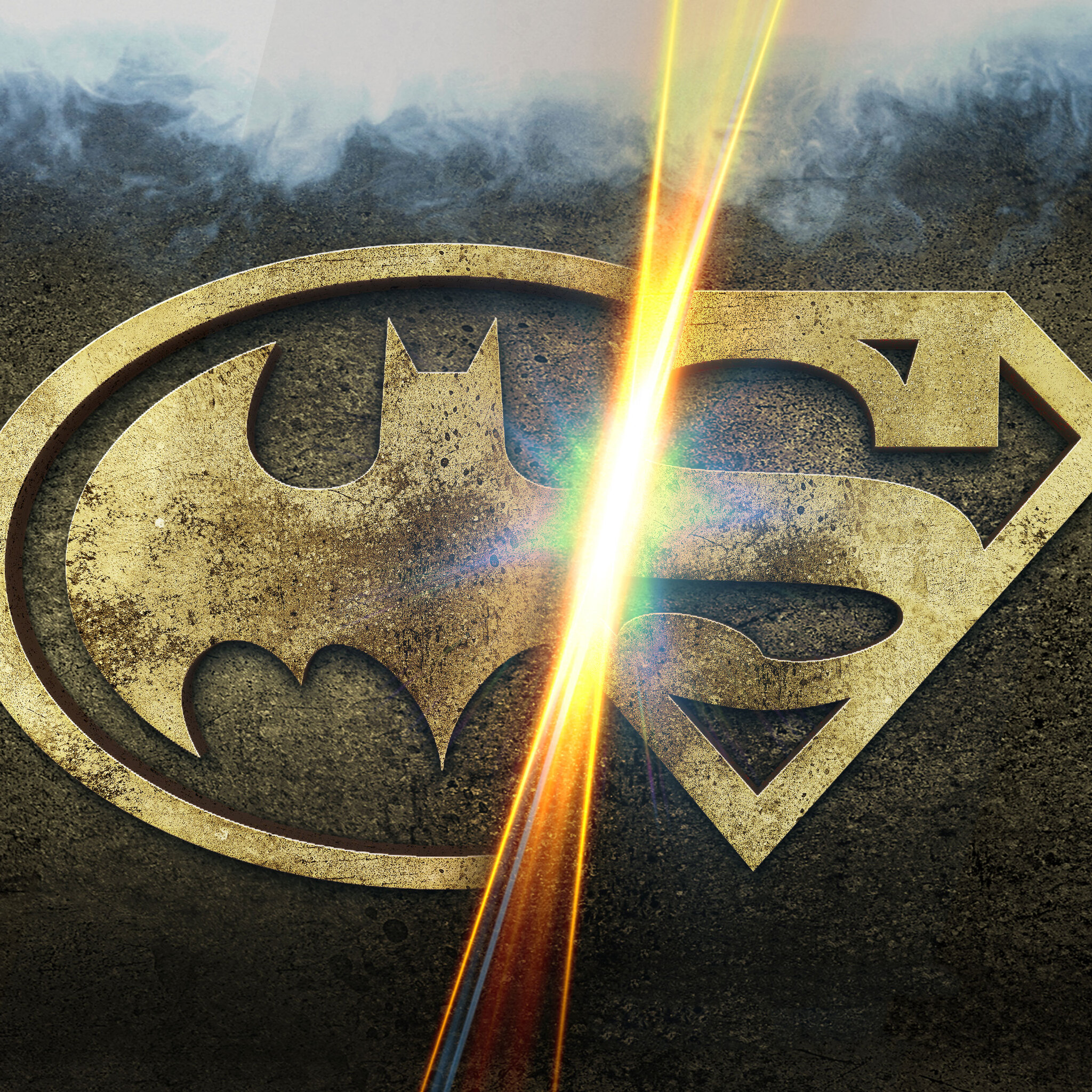 2048x2048 Batman And Superman Logo Who Will Win Ipad Air HD 4k Wallpapers,  Images, Backgrounds, Photos and Pictures