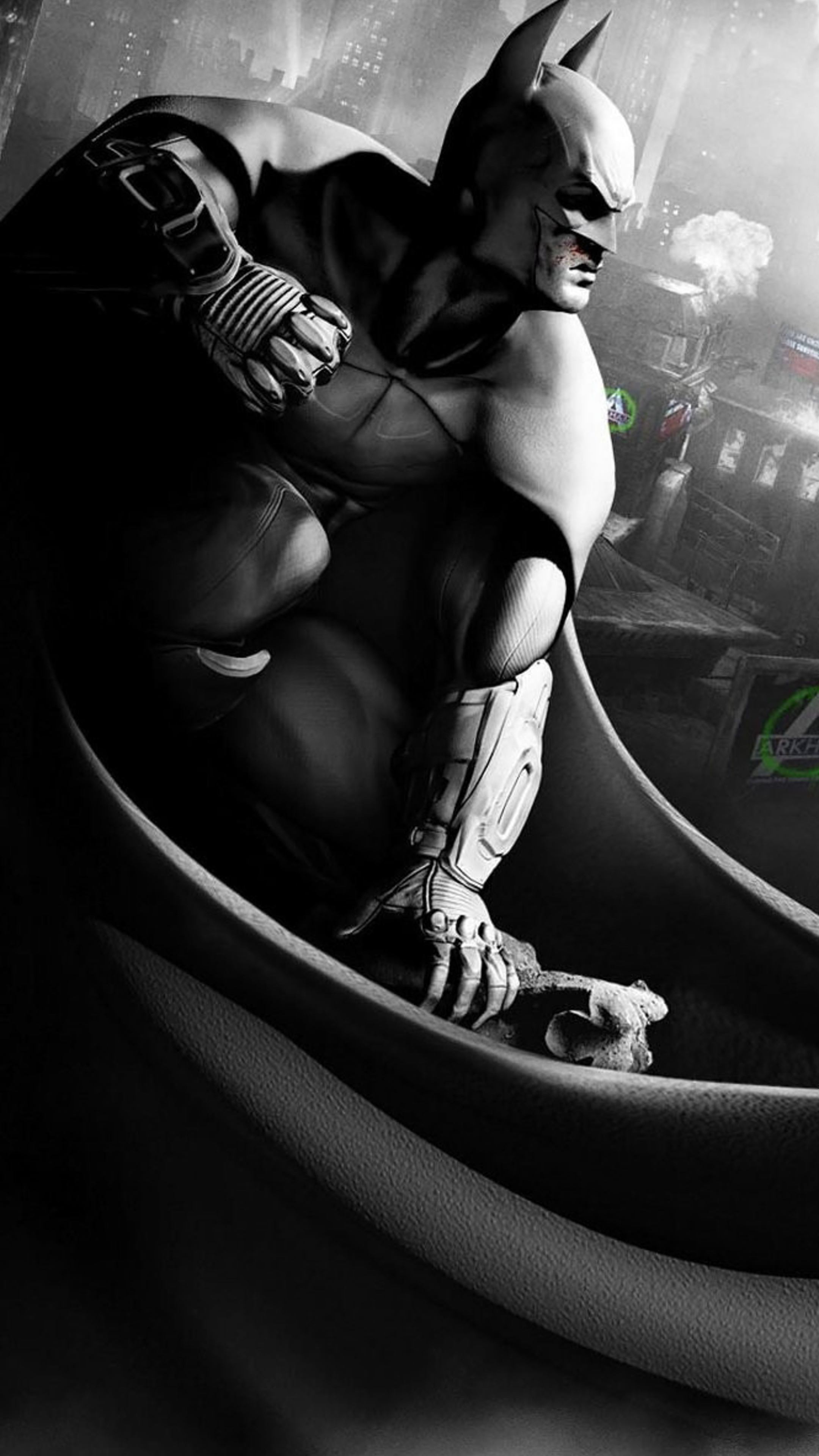 2160x3840 Batman Black And White Gotham City Sony Xperia X,XZ,Z5 Premium HD  4k Wallpapers, Images, Backgrounds, Photos and Pictures