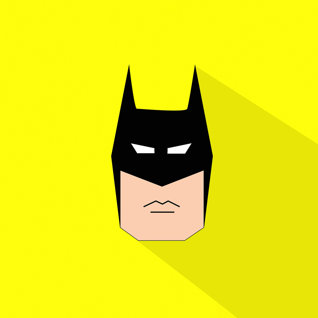 1024x1024 Batman Face Logo Minimal 5k 1024x1024 Resolution HD 4k ...