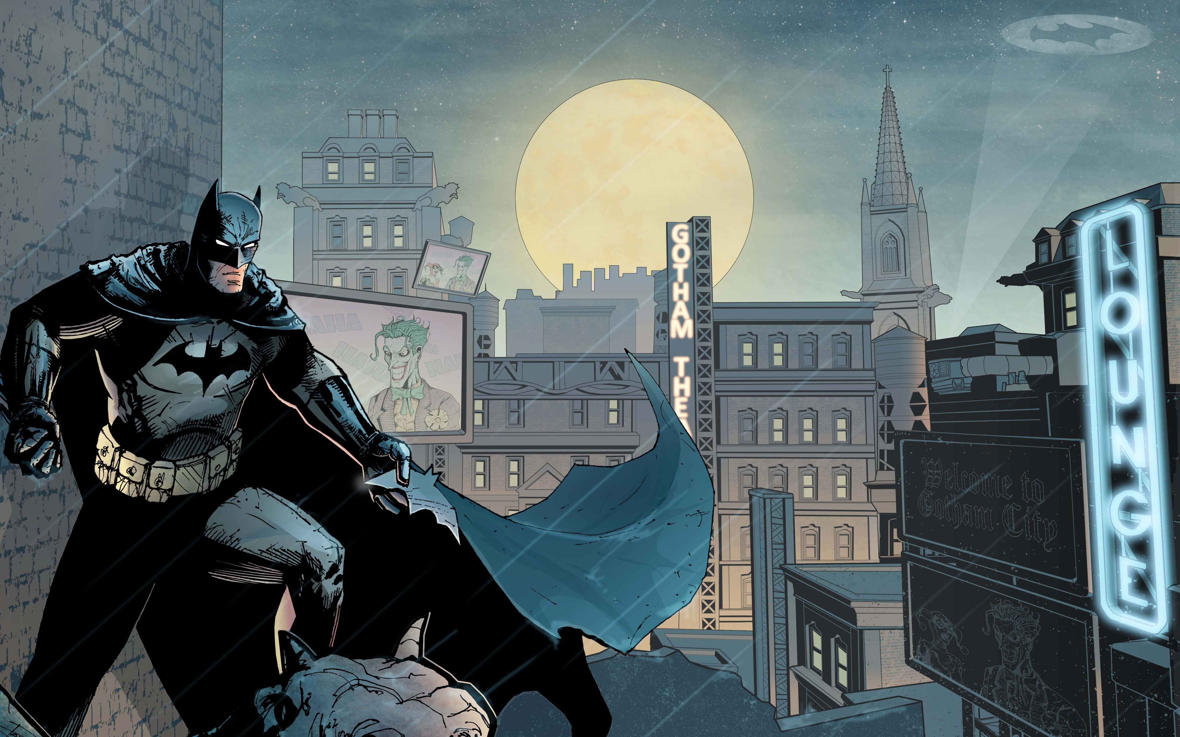 Batman Gotham City 5k In 3840x2400 Resolution. batman-gotham-city-5k-va.jpg...