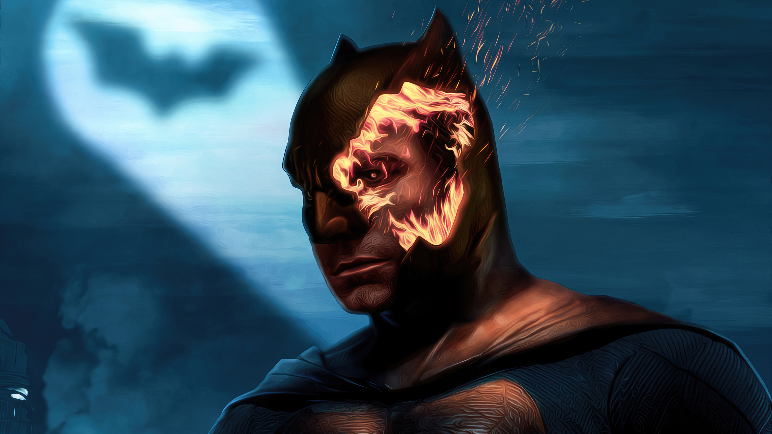 2560x1440 Batman Mask Burning 1440P Resolution ,HD 4k Wallpapers,Images ...