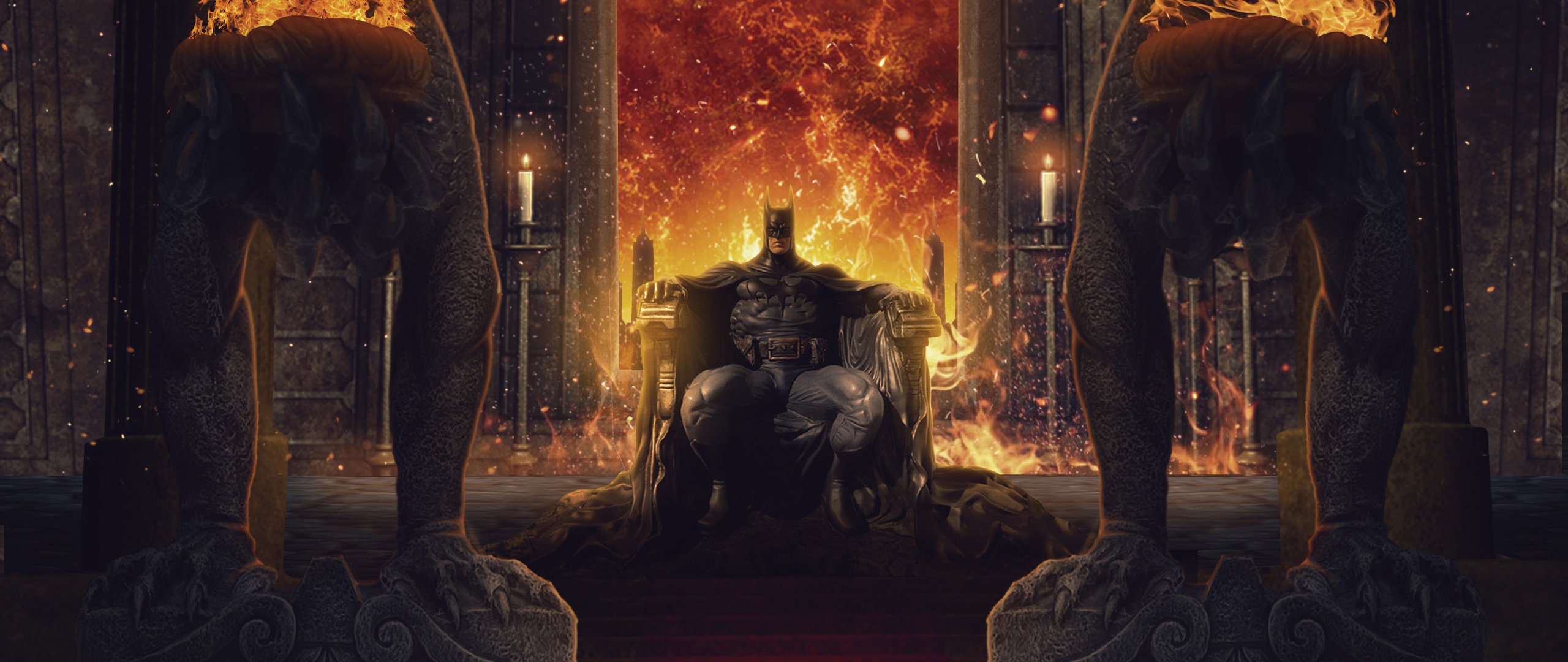 2560x1080 Batman On Throne 2560x1080 Resolution HD 4k Wallpapers ...