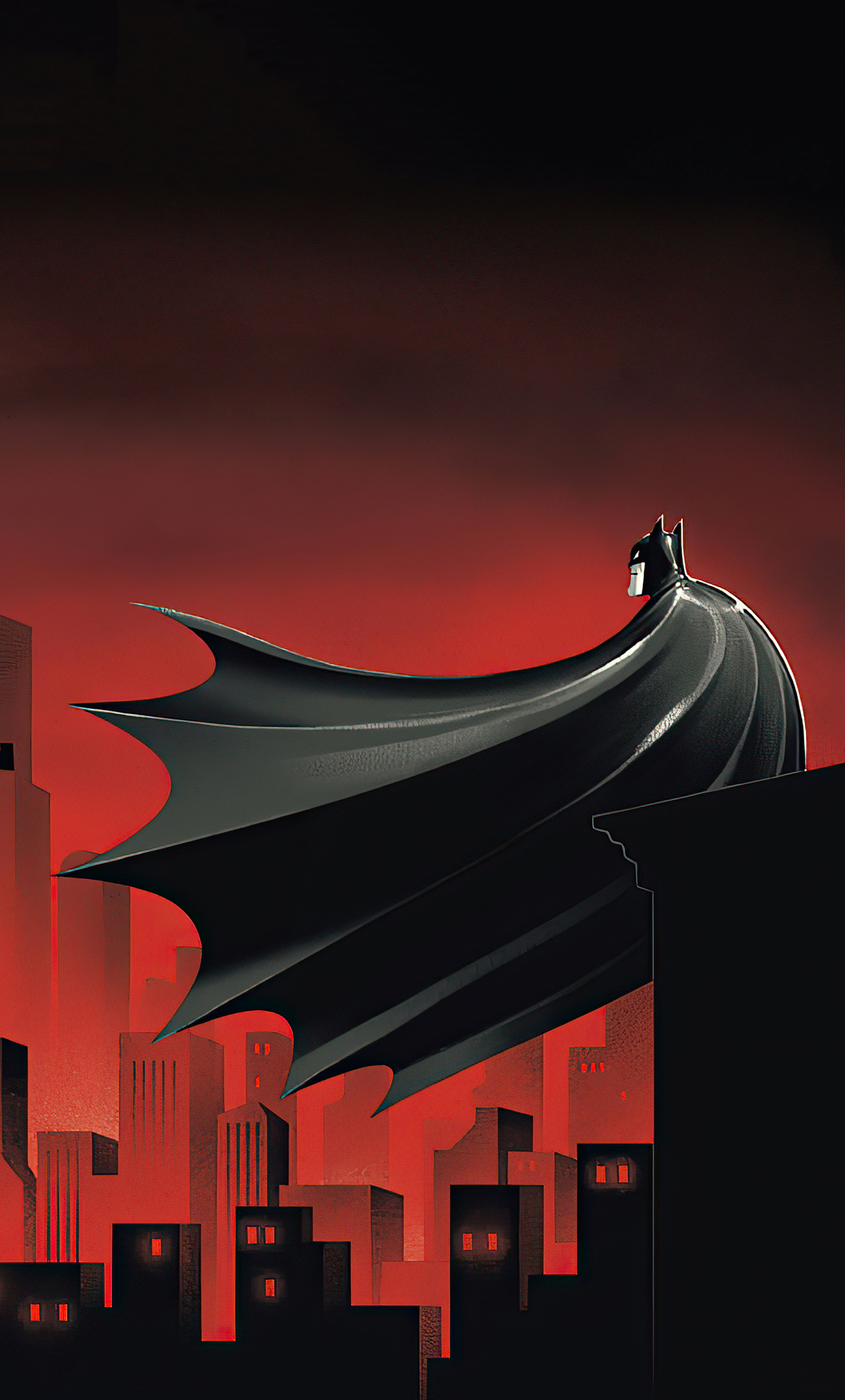 1280x2120 Batman The Animated Series Red World 4k iPhone 6+ HD 4k Wallpapers,  Images, Backgrounds, Photos and Pictures