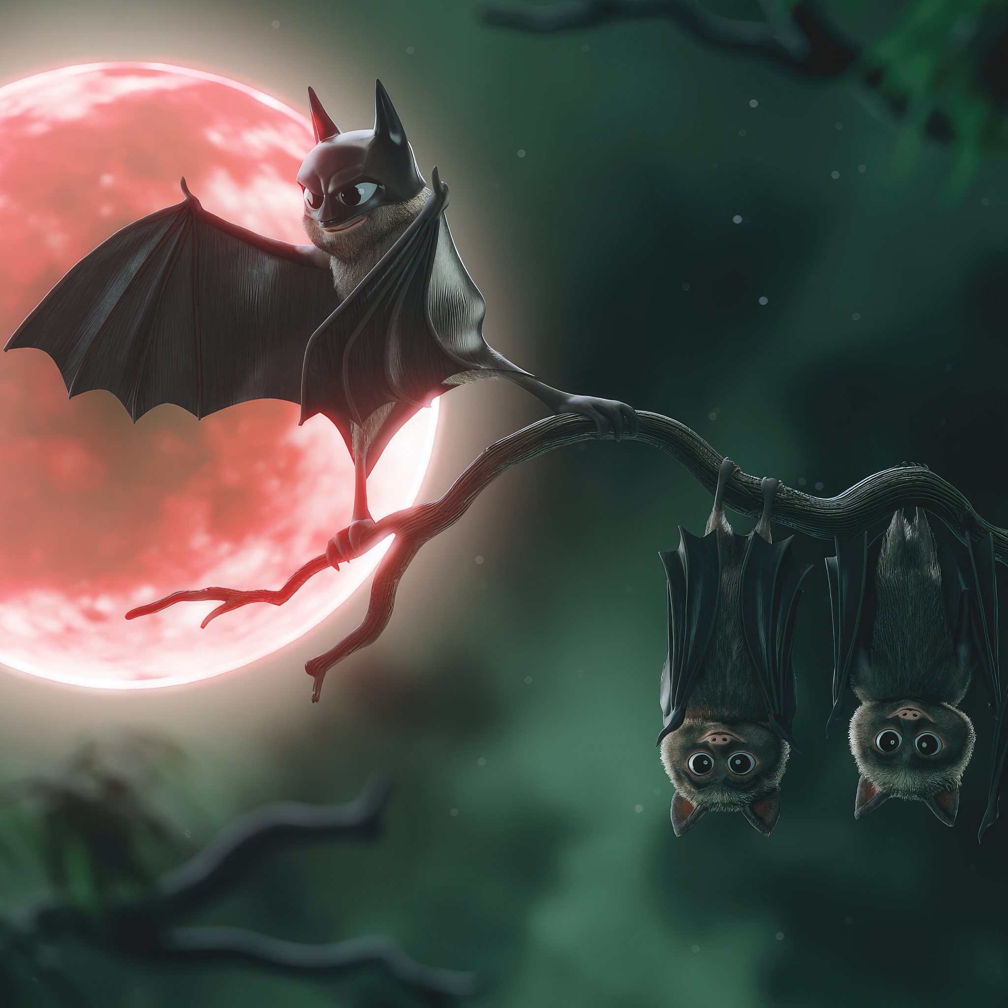 2048x2048 Bats Funny 4k Ipad Air HD 4k Wallpapers, Images, Backgrounds