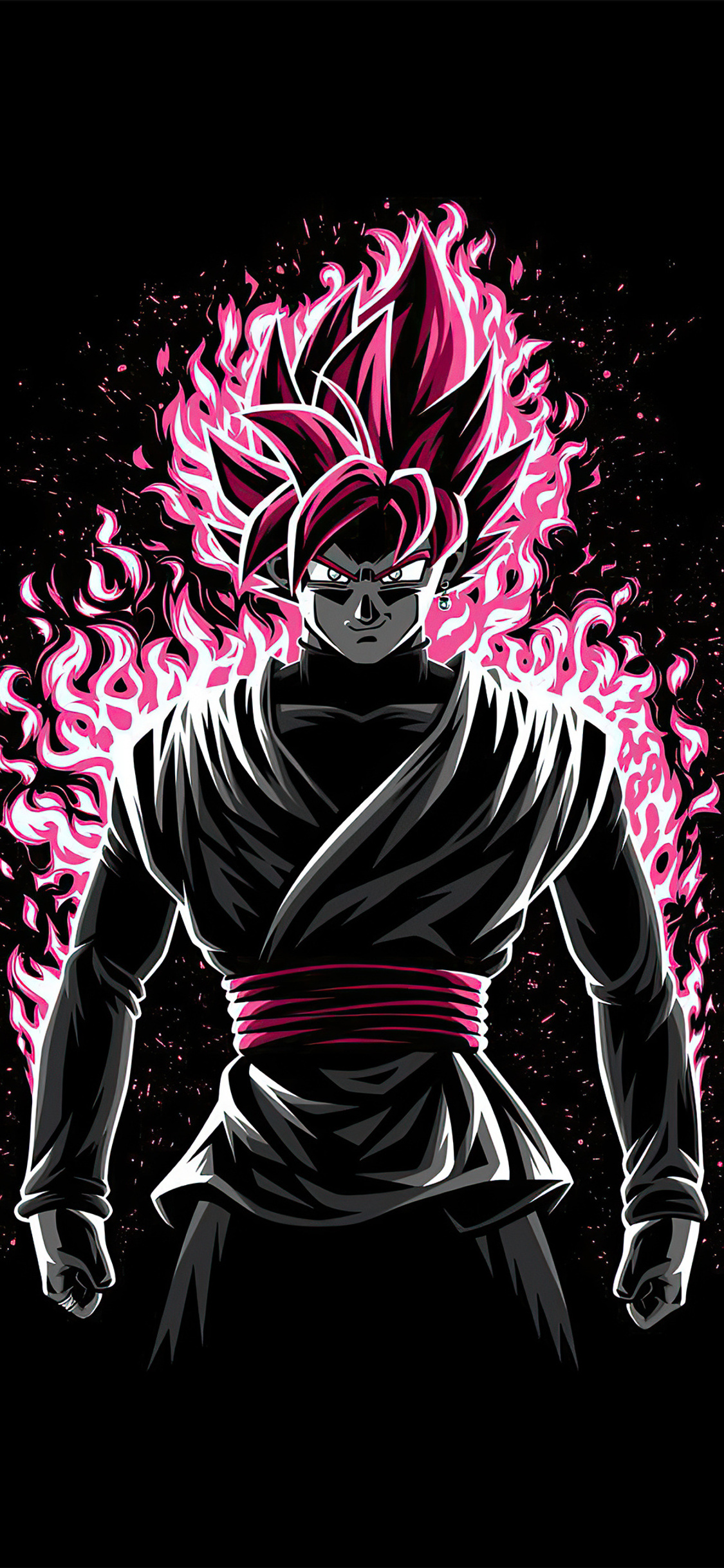 1125x2436 Battle Fire Black Rose Dragon Ball Z 4k Iphone ...