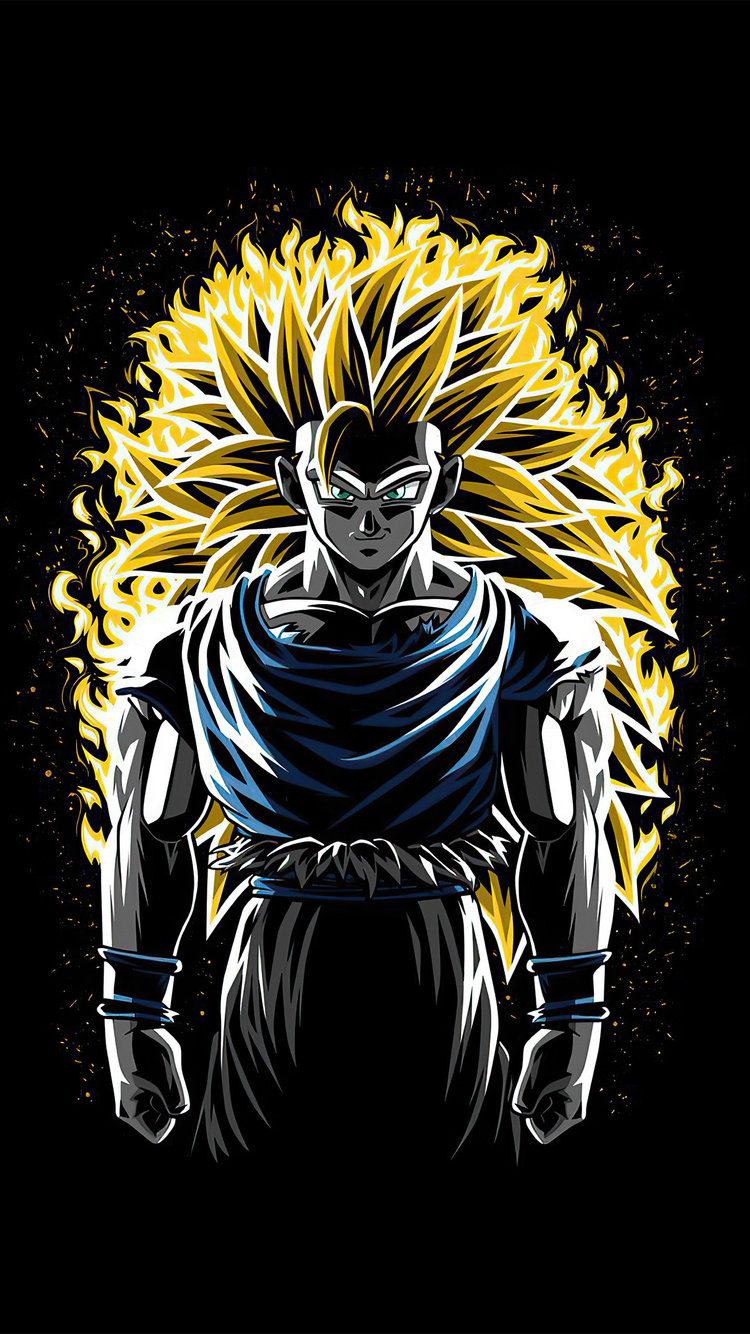 750x1334 Battle Fire Super Saiyan 3 Goku Dragon Ball Z iPhone 6, iPhone 6S,  iPhone 7 HD 4k Wallpapers, Images, Backgrounds, Photos and Pictures