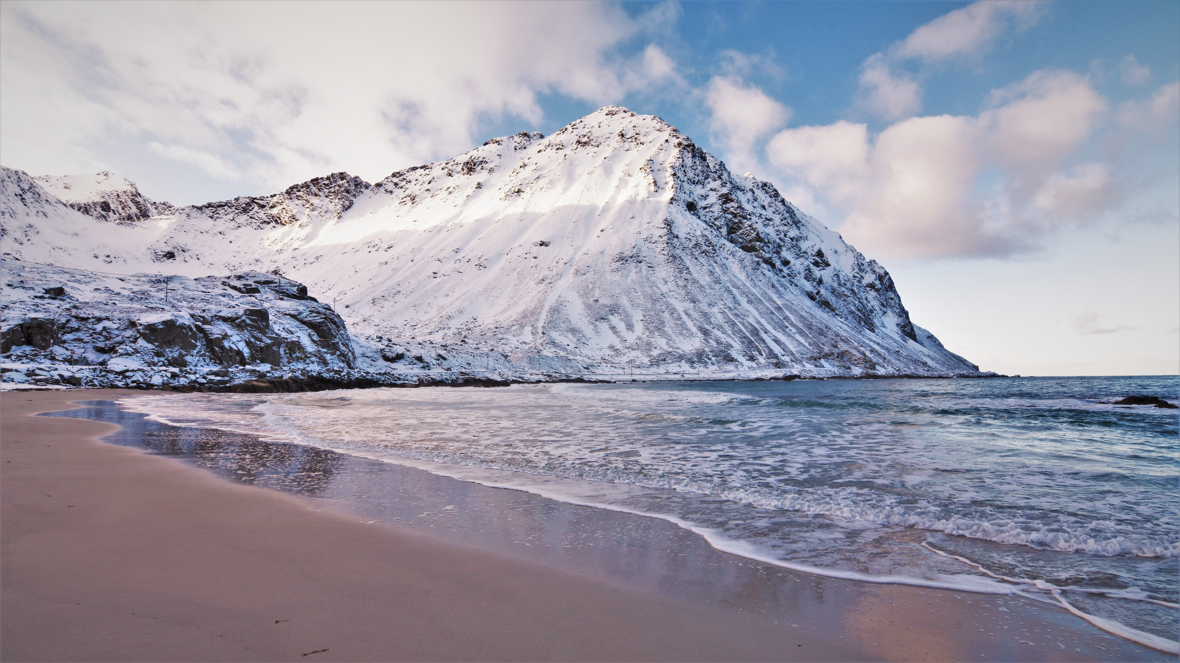 3840x2160 Beach Winter Calm 5k 4K ,HD 4k Wallpapers,Images,Backgrounds ...