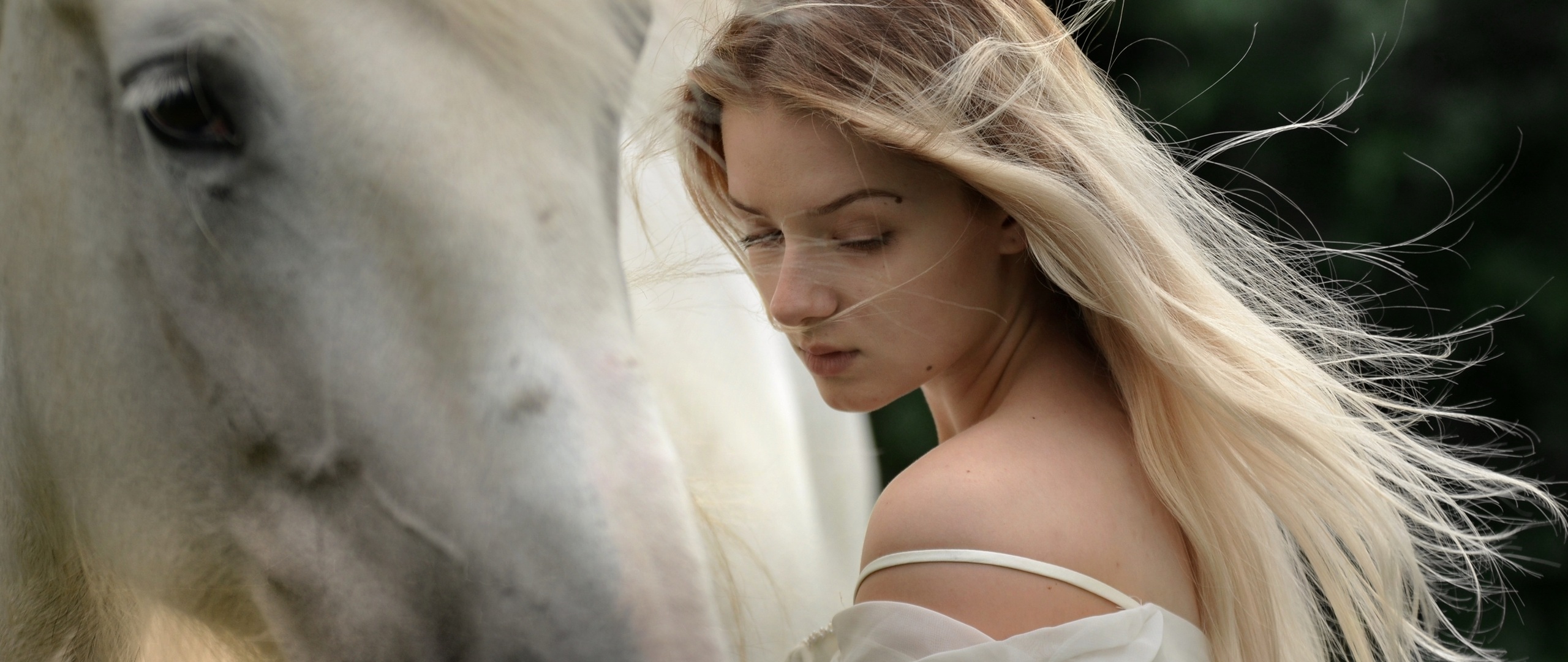 2560x1080 Beautiful Girl With Horse Wallpaper,2560x1080 Resolution HD ...