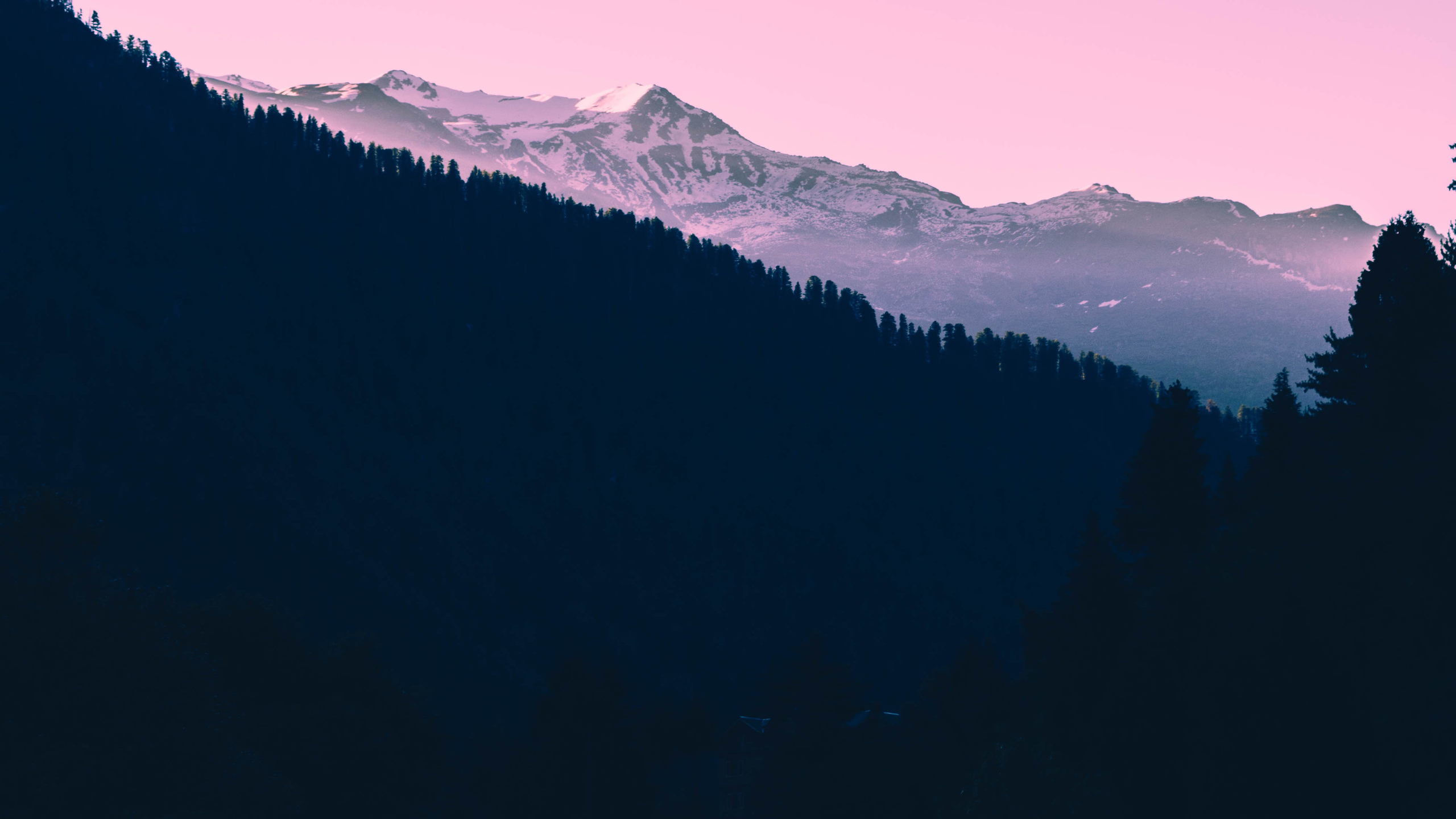 2560x1440 Beautiful Mountains Landscape Pink Tone 1440p Resolution Hd