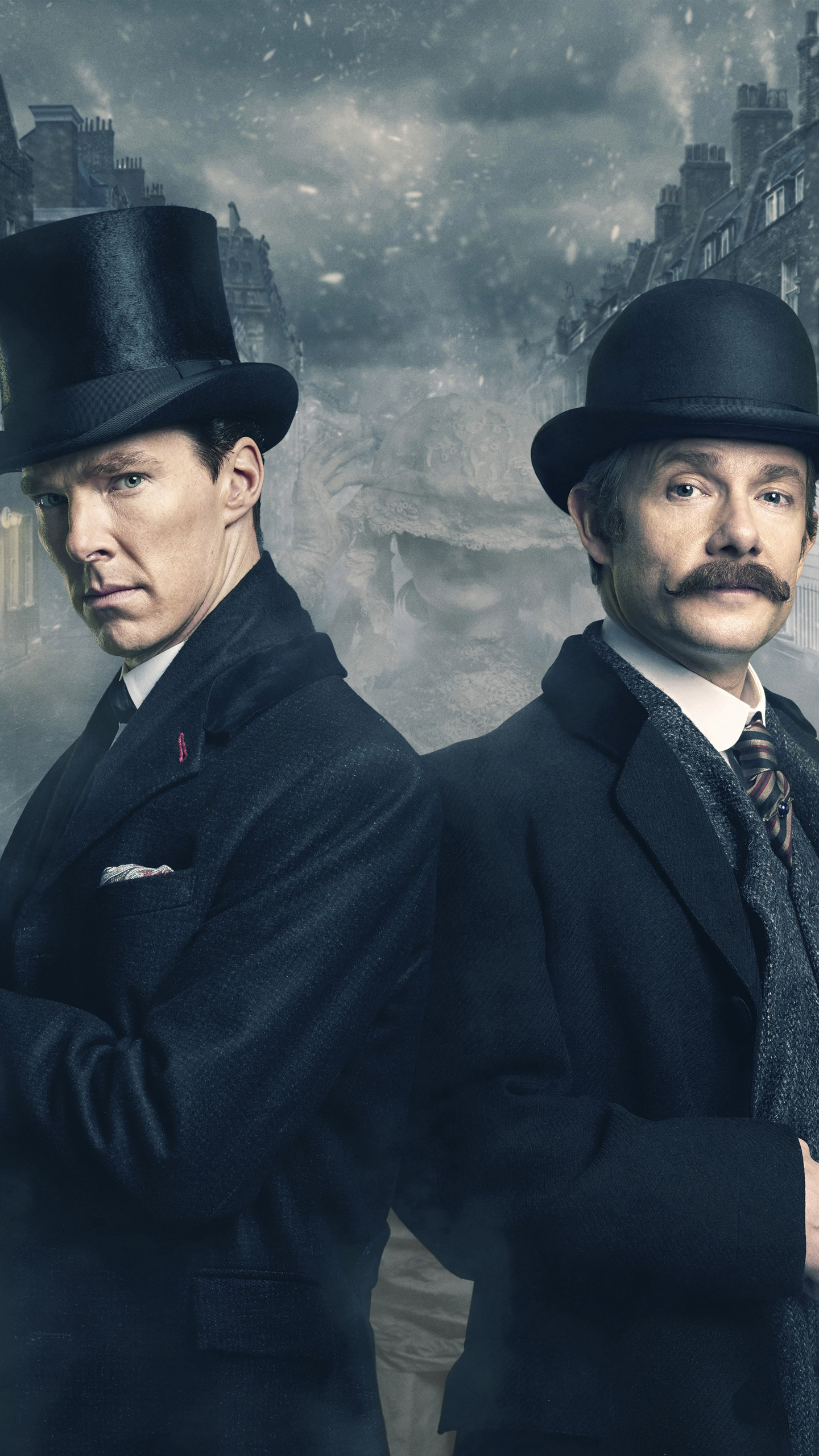 1440x2560 Benedict Cumberbatch And Martin Freeman Sherlock Holmes ...