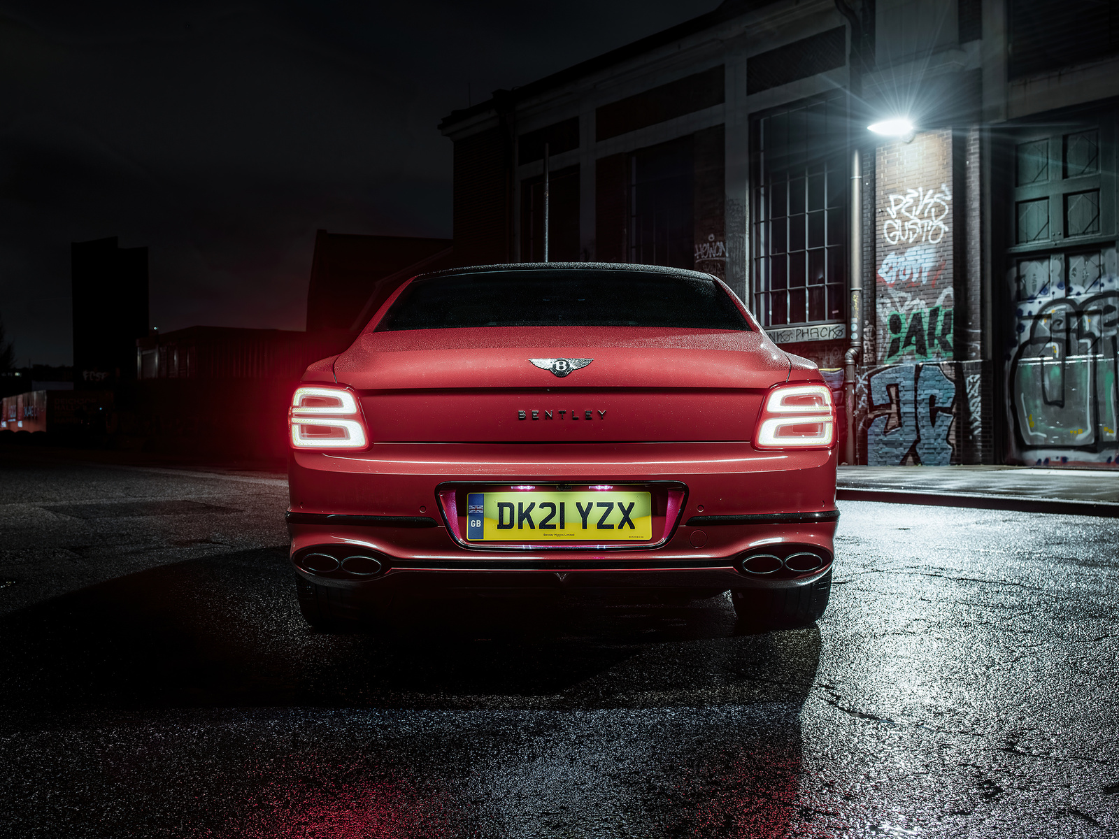 1600x1200 Bentley Flying Spur Rear View 4k 1600x1200 Resolution HD 4k ...