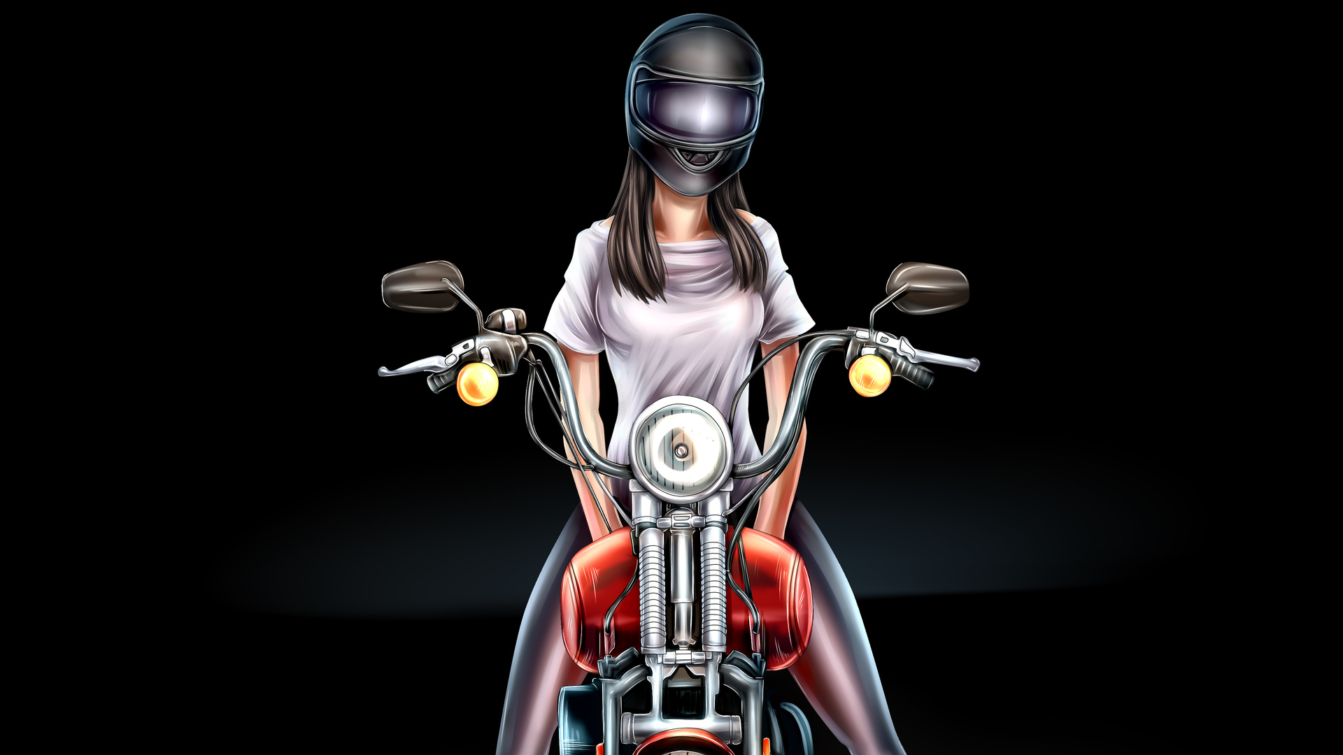 1920x1080 Biker Girl Digital Art 4k Laptop Full HD 1080P HD 4k Wallpapers,  Images, Backgrounds, Photos and Pictures