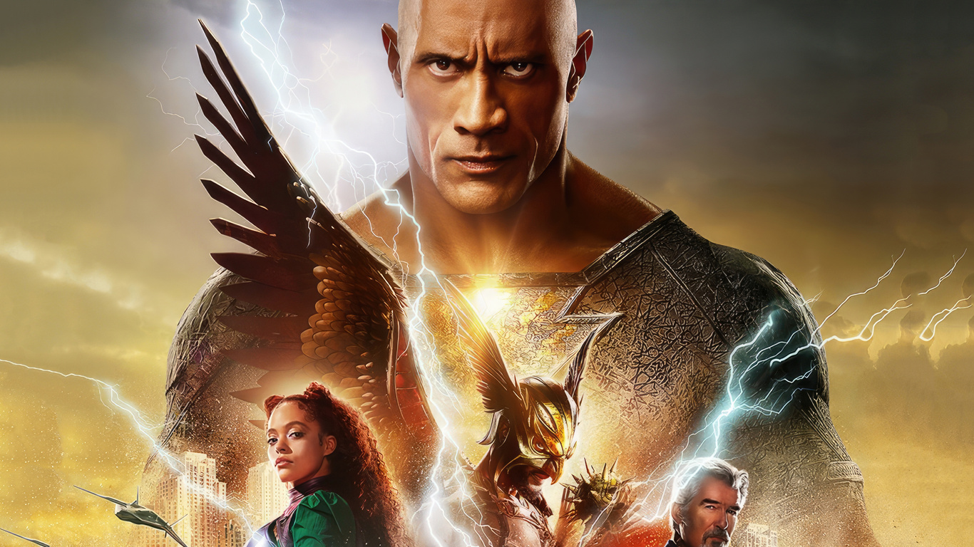 1366X768 Black Adam 4K Poster Laptop Hd ,Hd 4K Wallpapers,Images ...