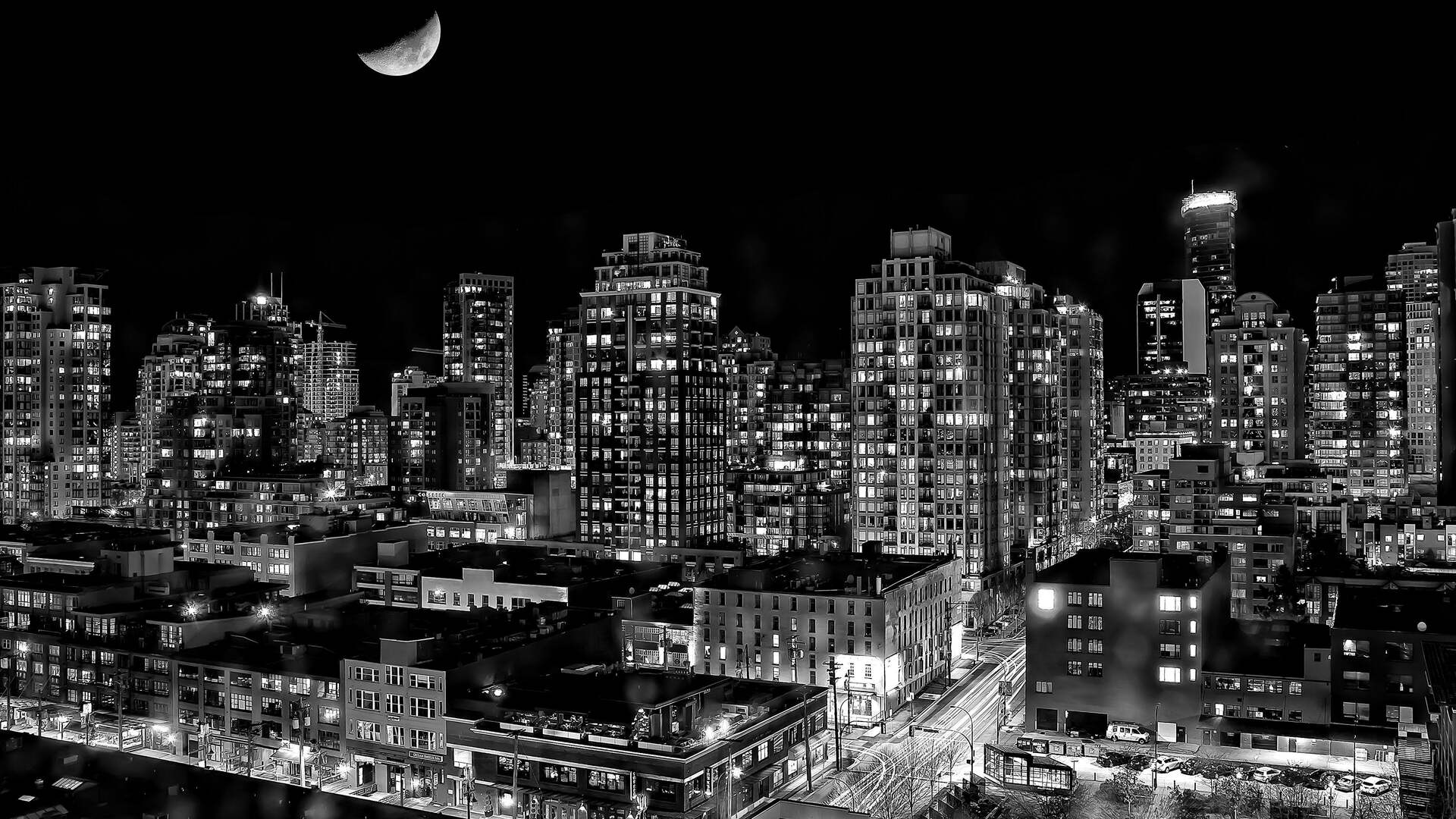 1920x1080 Black And White Vancouver City 4k Laptop Full HD 1080P HD 4k  Wallpapers, Images, Backgrounds, Photos and Pictures