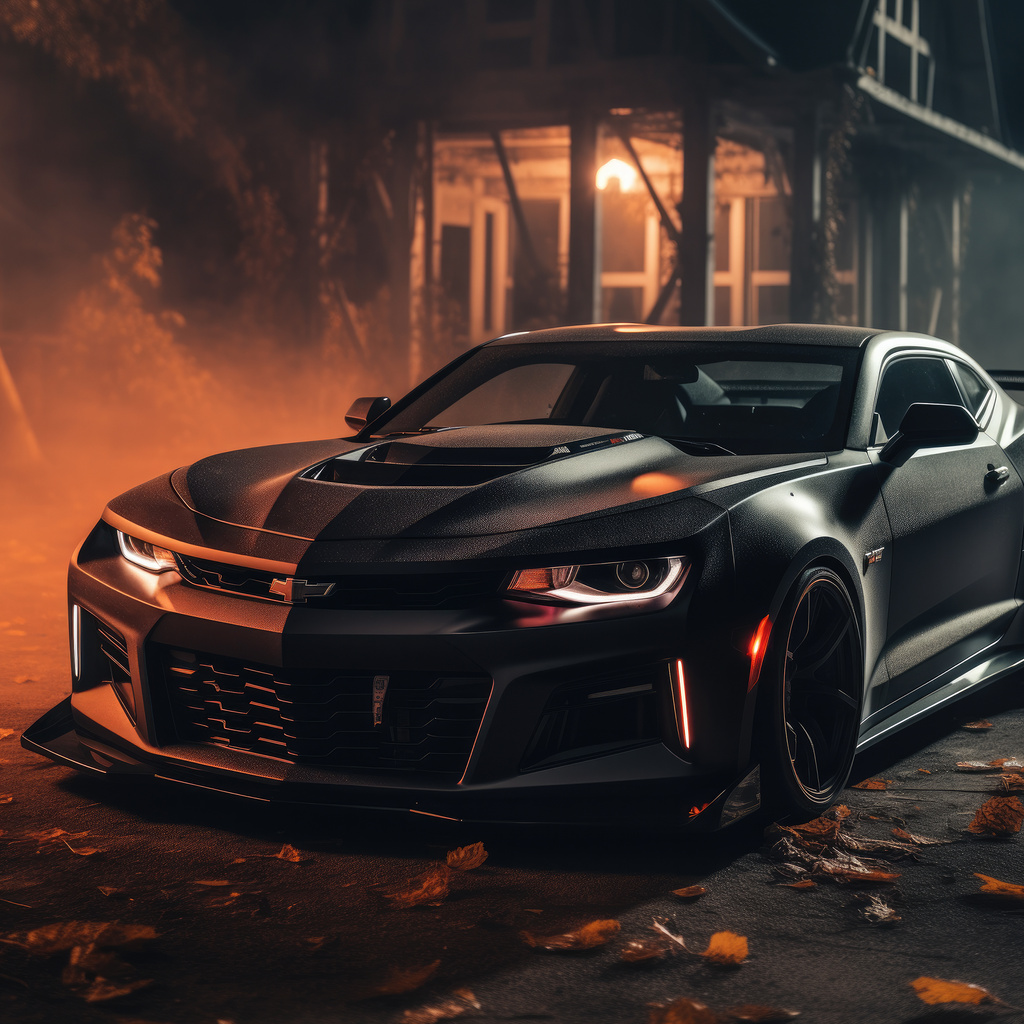 1024x1024 Black Chevrolet Camaro Halloween 1024x1024 Resolution HD 4k ...