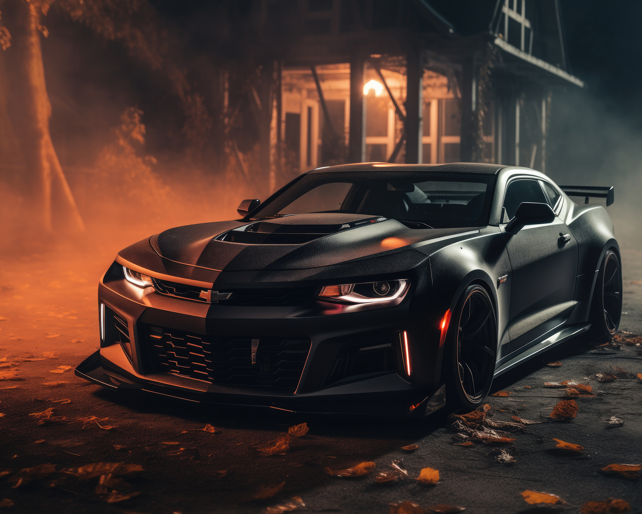 1280x1024 Black Chevrolet Camaro Halloween Wallpaper,1280x1024 ...