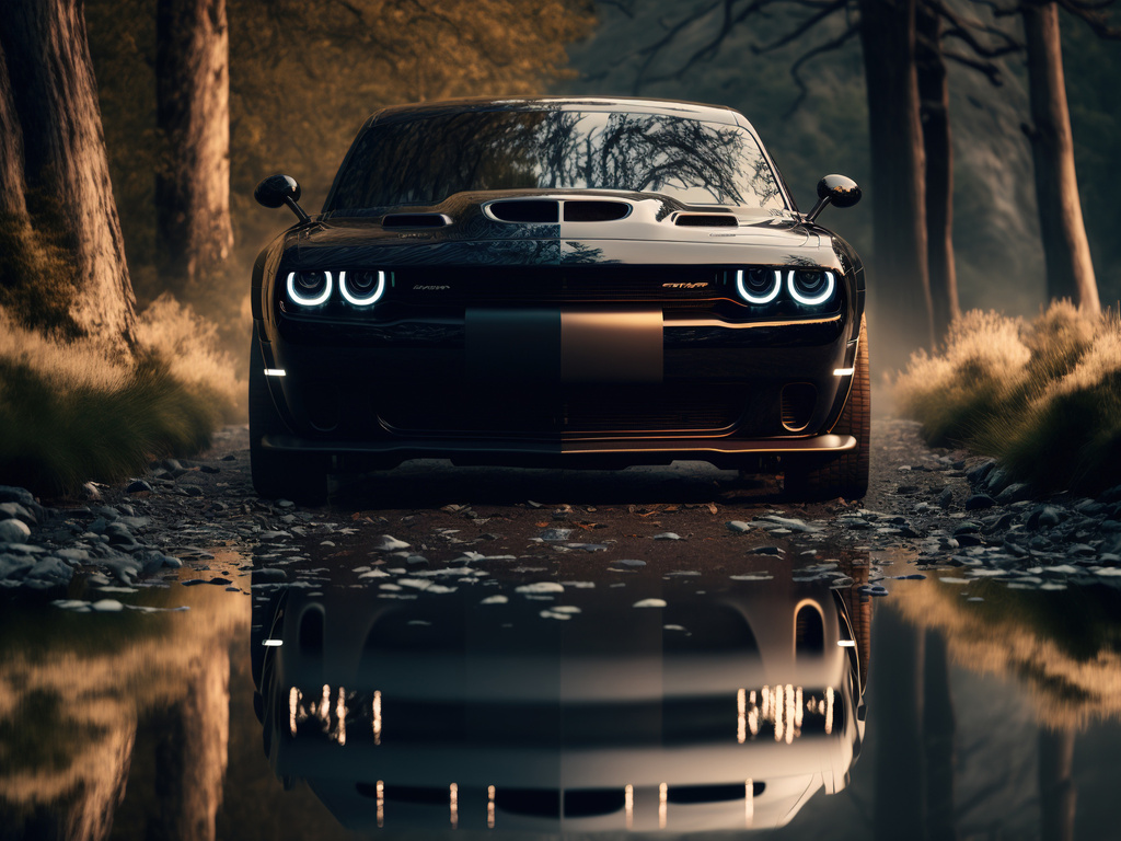 1024x768 Black Dodge Challenger 1024x768 Resolution HD 4k Wallpapers ...