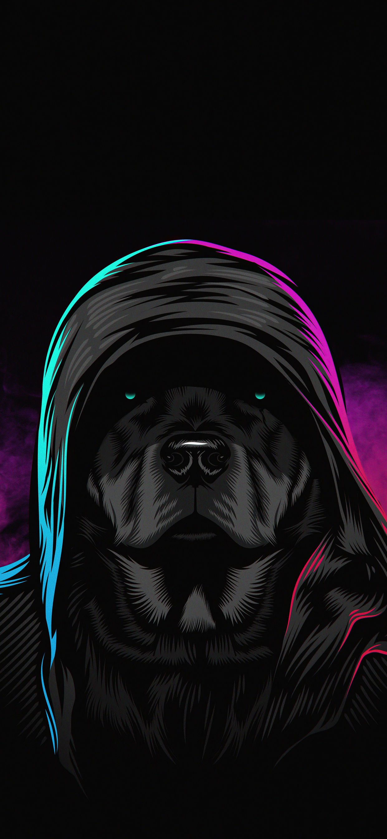 1242x2688 Black Dog Glowing Eyes 4k Iphone XS MAX HD 4k Wallpapers