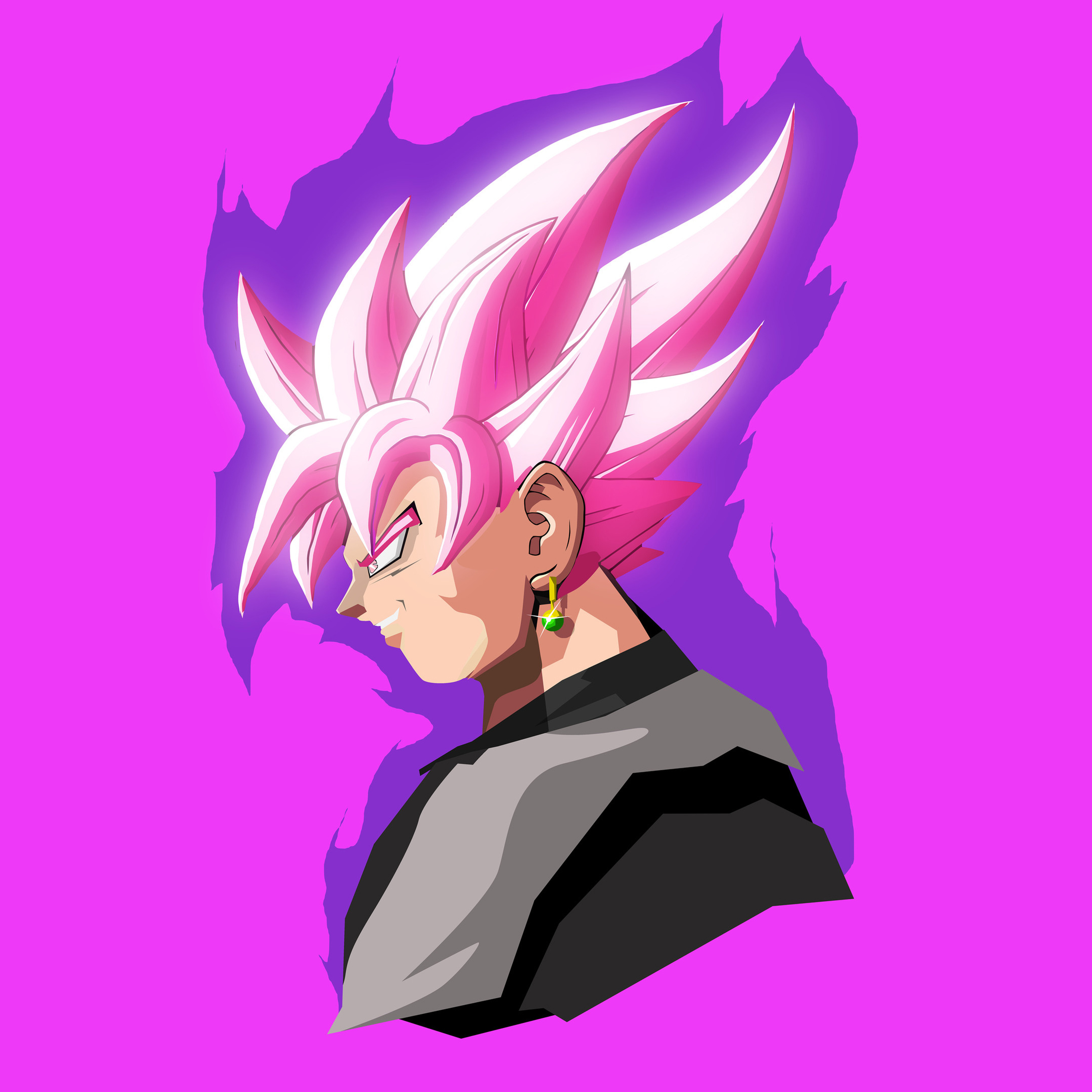 2932x2932 Resolution Cool Black Goku HD Dragon Ball Super Ipad Pro