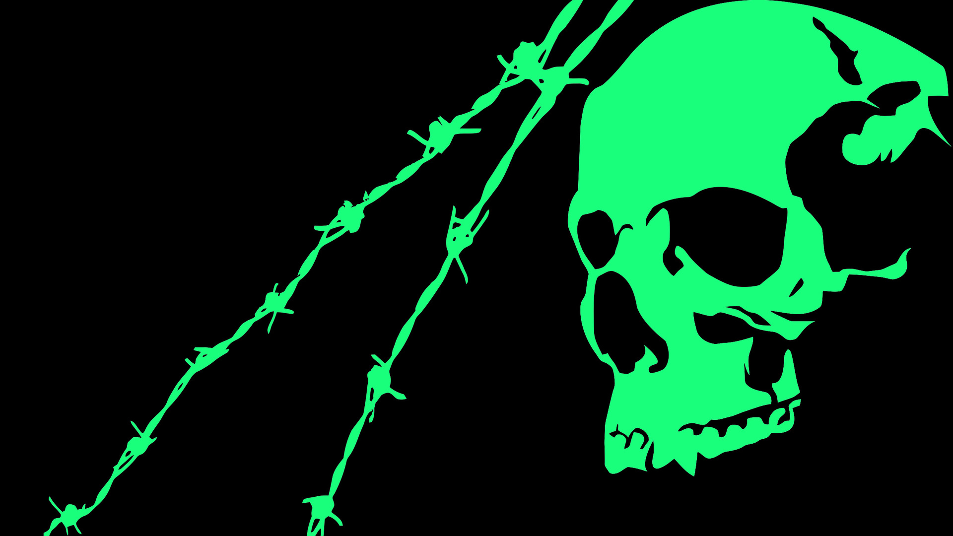 1920x1080 Black Green Skull Minimalist Laptop Full HD 1080P HD 4k Wallpapers,  Images, Backgrounds, Photos and Pictures
