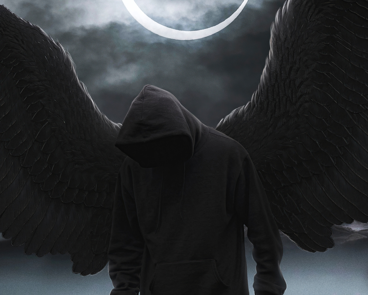 1280x1024 Black Hoodie Boy Angel 4k Wallpaper,1280x1024 Resolution HD ...