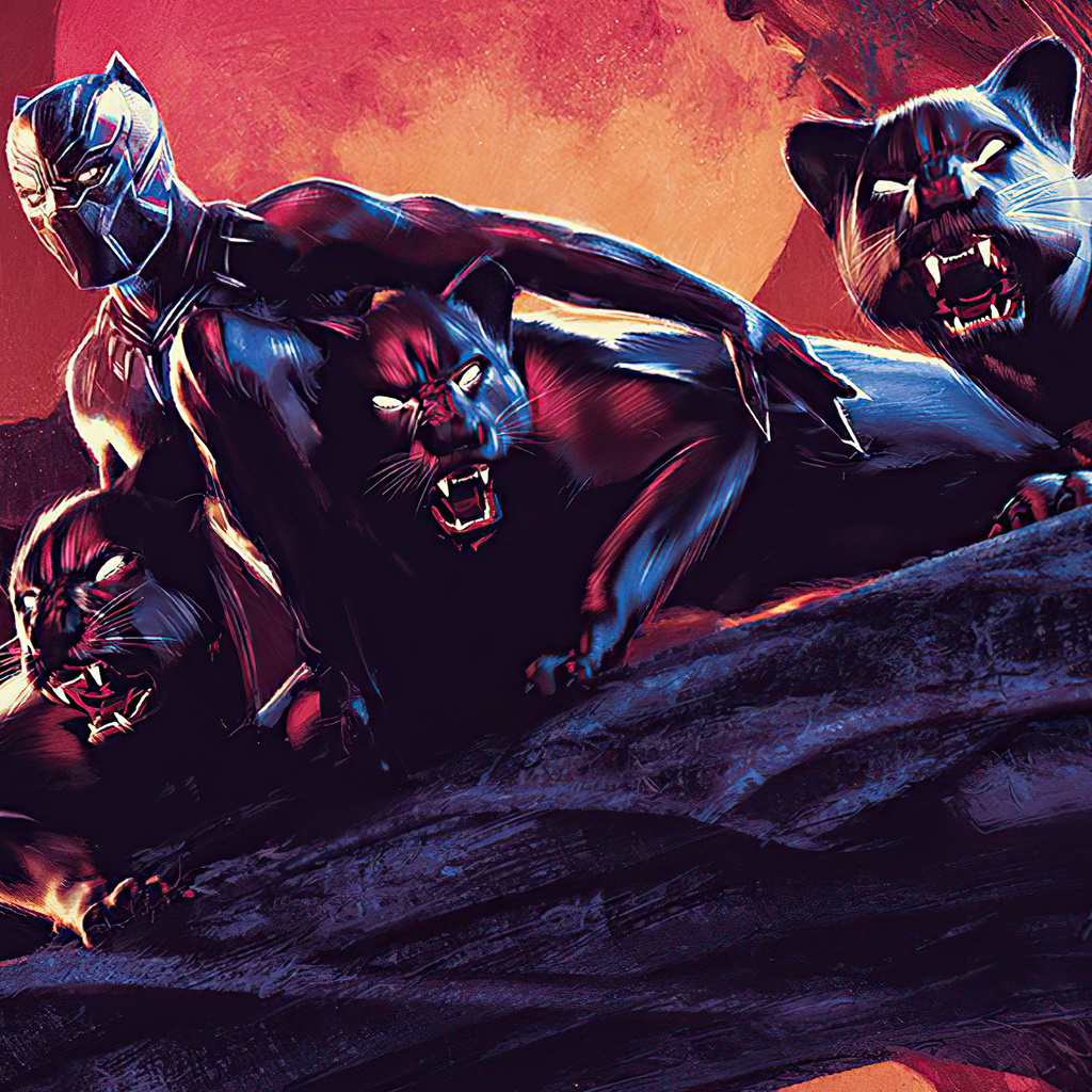 1024x1024 Black Panther Comic Poster 4k 1024x1024 Resolution HD 4k