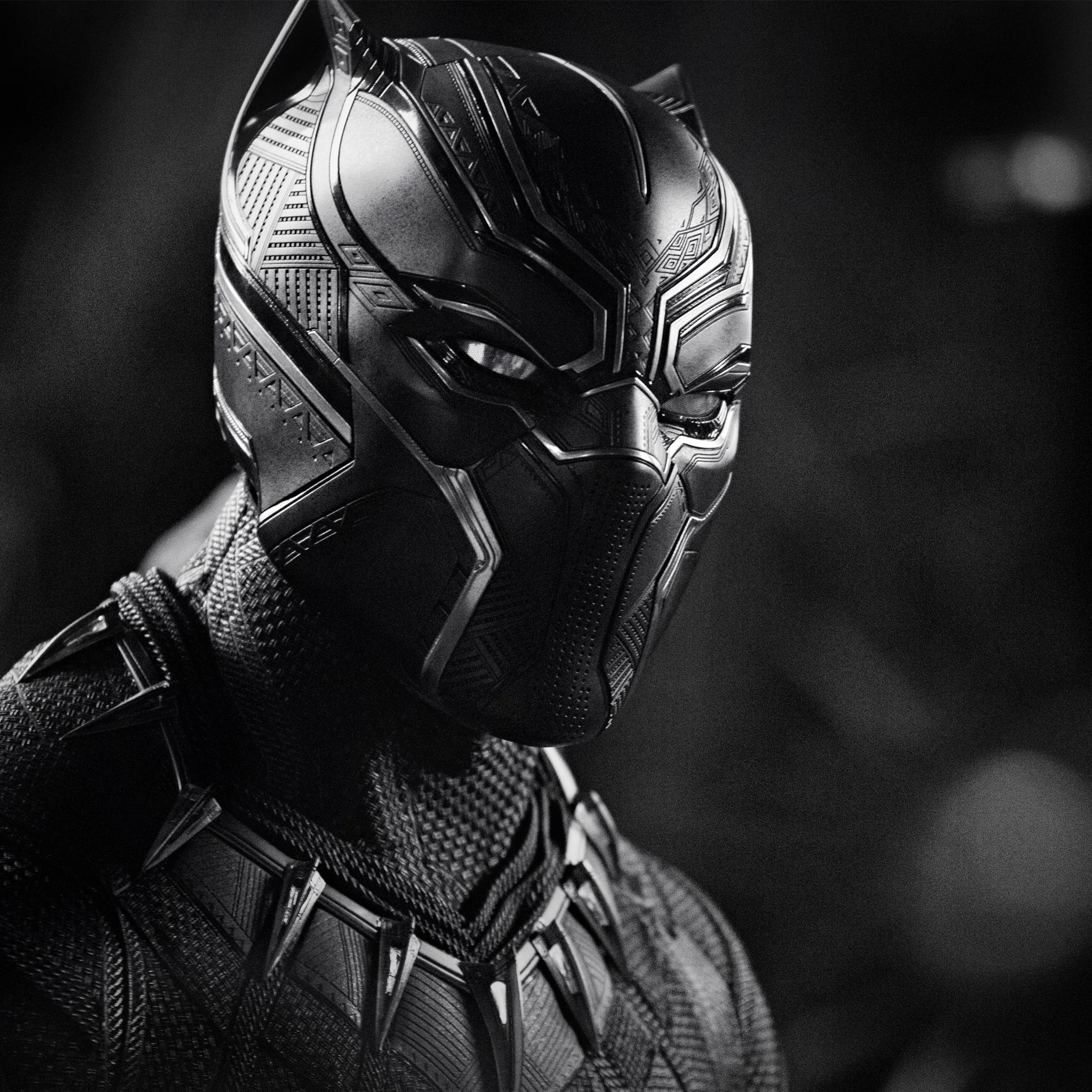 2048x2048 Black Panther Monochrome 4k Ipad Air ,HD 4k Wallpapers,Images ...