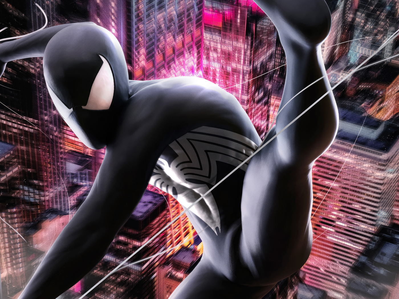1400x1050 Black Spiderman 4k Arts 1400x1050 Resolution HD 4k Wallpapers
