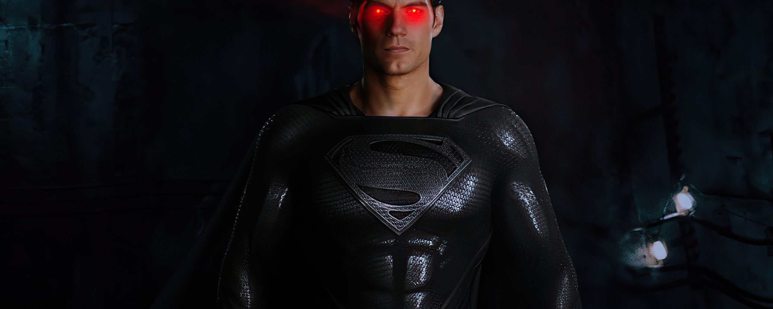 2560x1024 Black Suit Superman Red Glowing Eyes 4k Wallpaper,2560x1024 ...