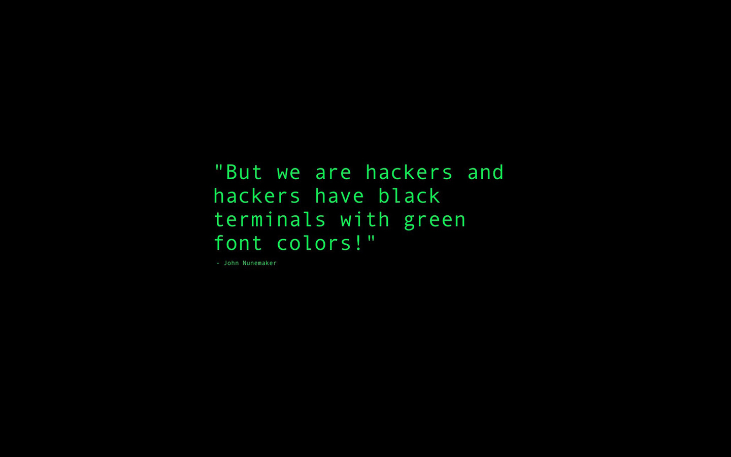 1440x900 Black Terminals With Green ...