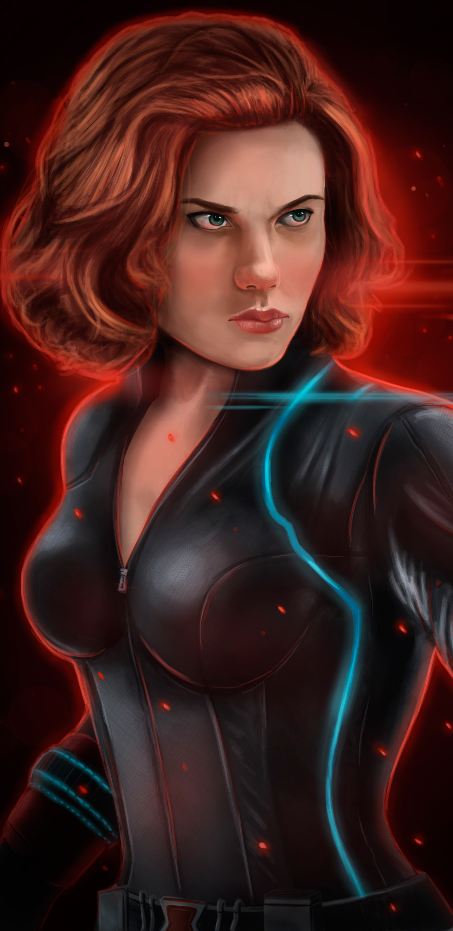 1440x2960 Black Widow Latest Art Samsung Galaxy Note 9,8, S9,S8,S8+ QHD