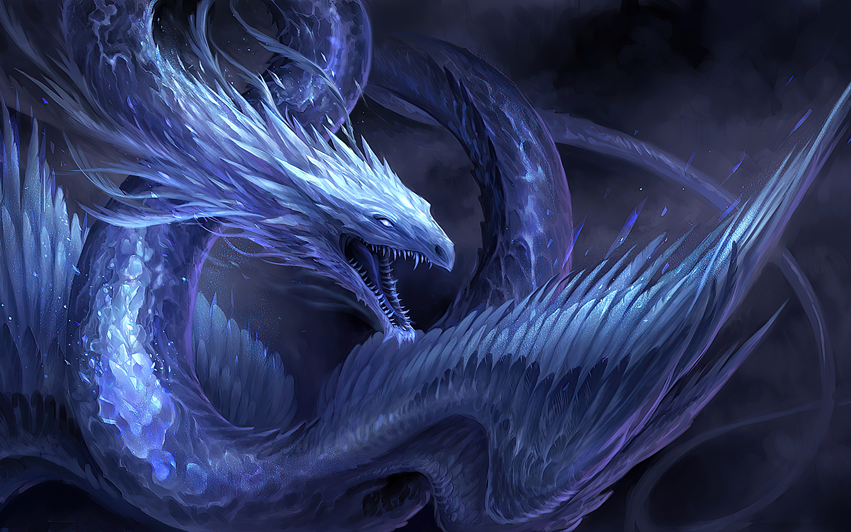 2880x1800 Blue Crystal Dragon 4k Macbook Pro Retina HD 4k Wallpapers,  Images, Backgrounds, Photos and Pictures