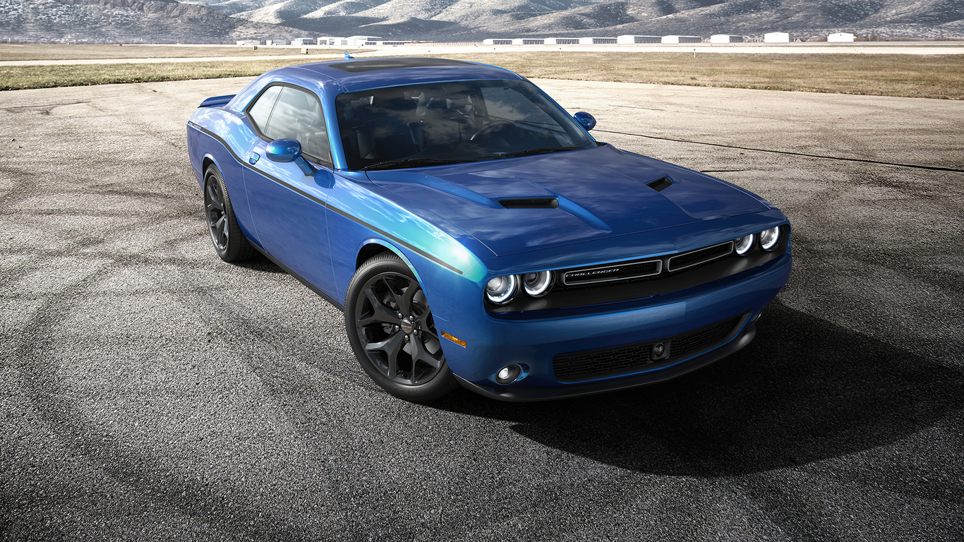 1366x768 Blue Dodge Challenger 4k Laptop Hd ,hd 4k Wallpapers,images 