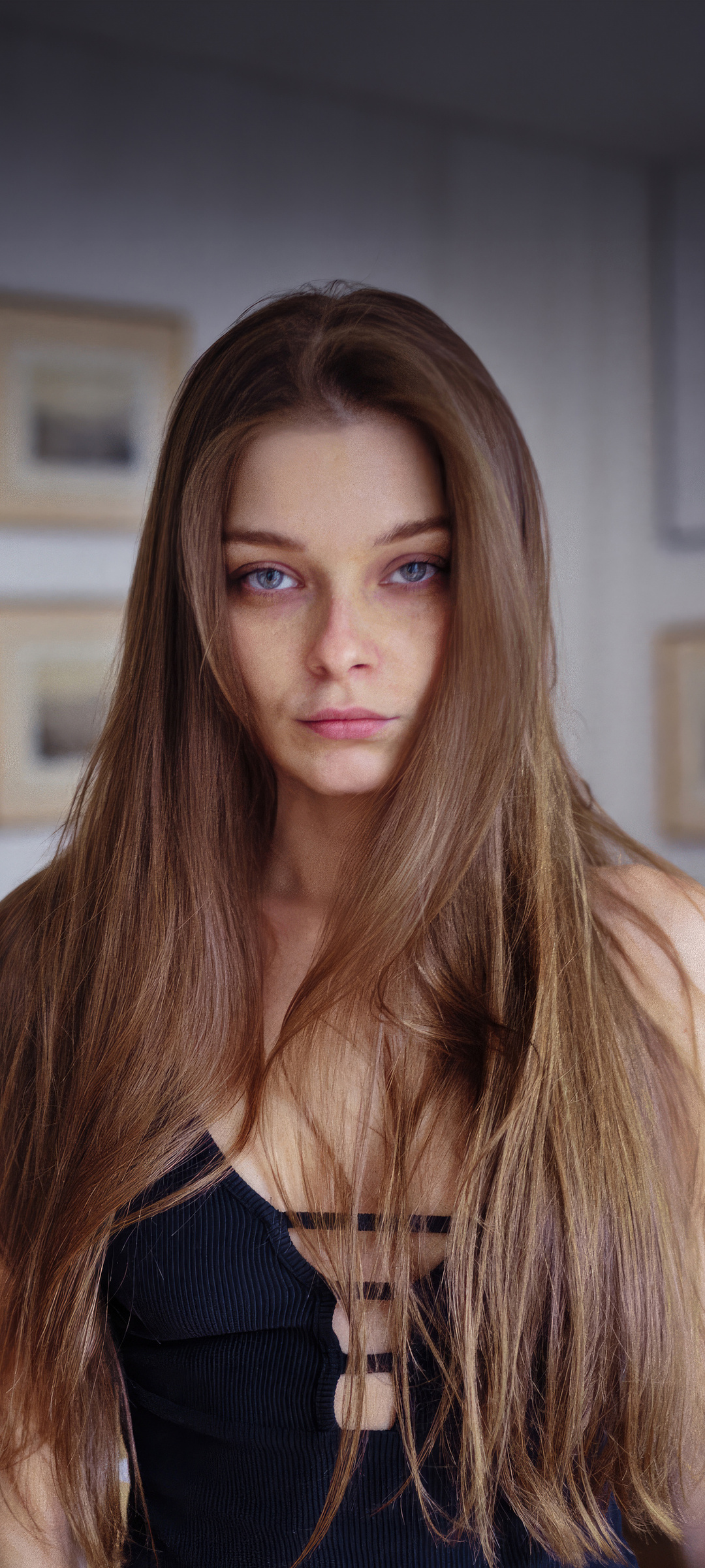 1080x2400 Blue Eyes Girl Model Looking At Viewer Google Pixel 7 ,HD 4k