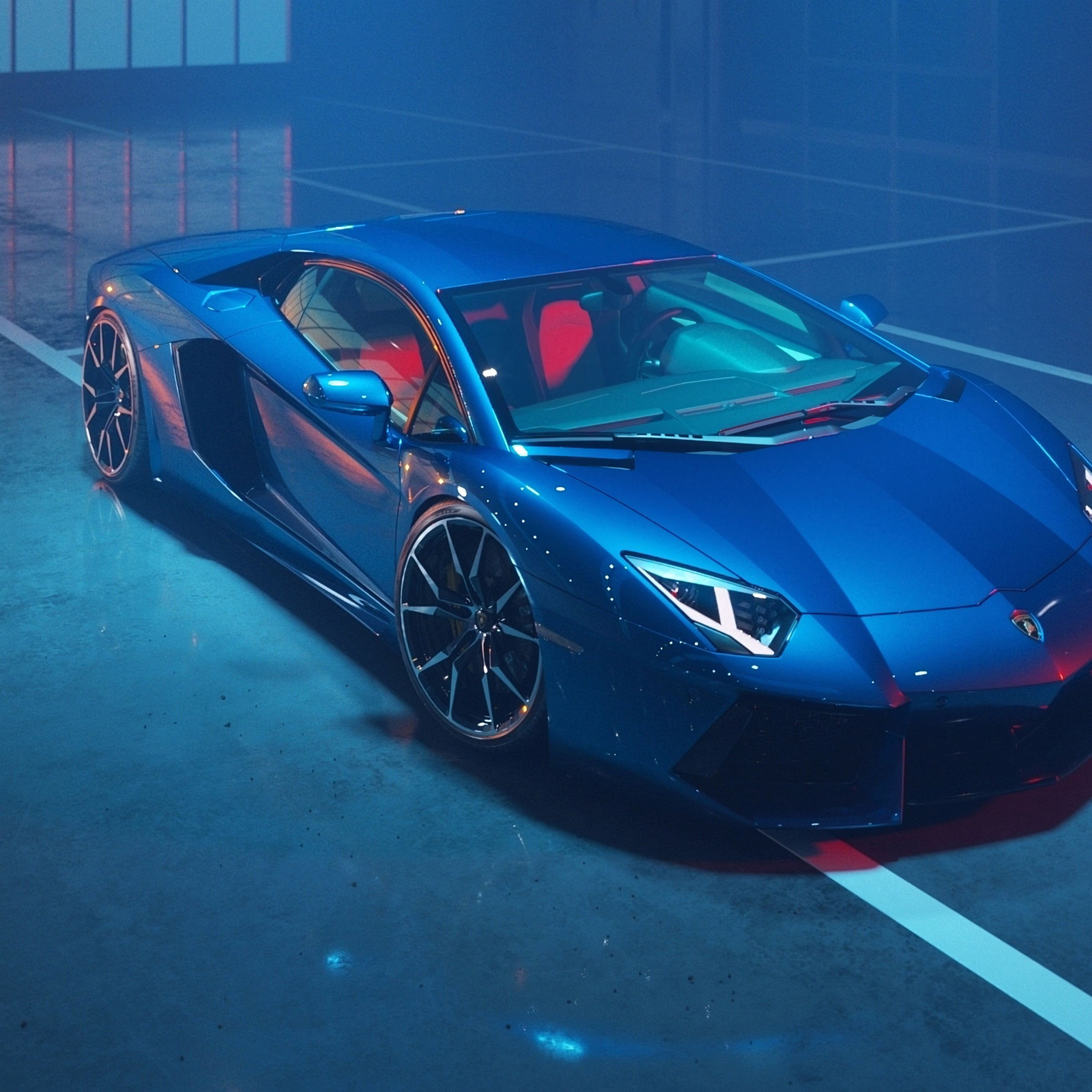 2932x2932 Blue Lamborghini Aventador New Ipad Pro Retina Display ,HD 4k ...