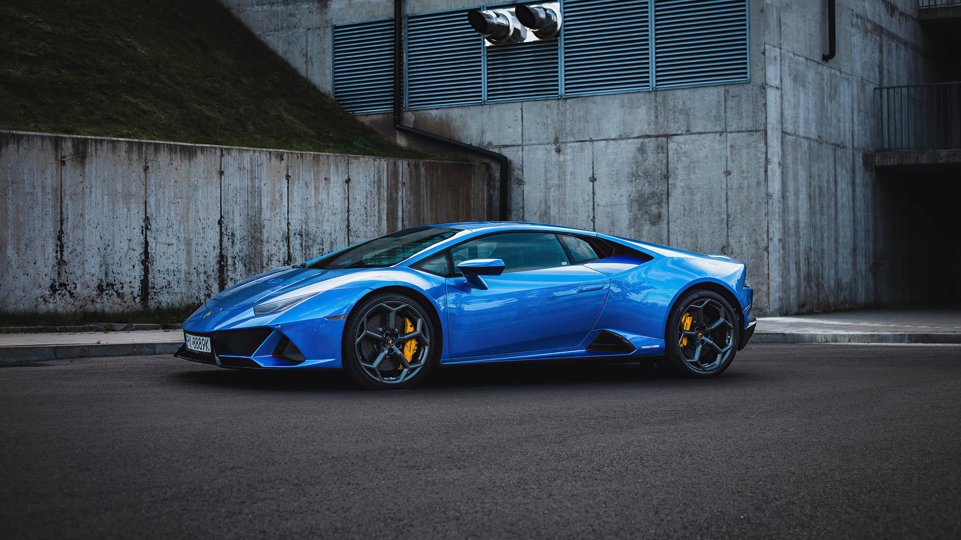 1920x1080 Blue Lamborghini Huracan Evo 5k Laptop Full Hd 1080p Hd 4k