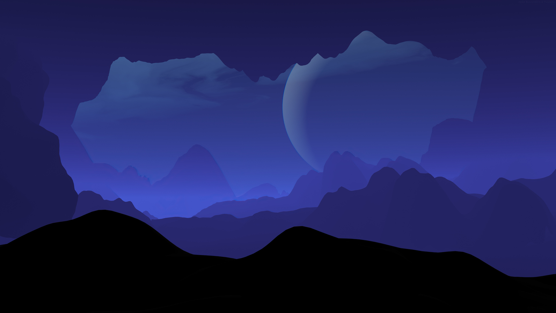 1920x1080 Blue Minimalist Alien Landscape Laptop Full HD 1080P HD 4k  Wallpapers, Images, Backgrounds, Photos and Pictures