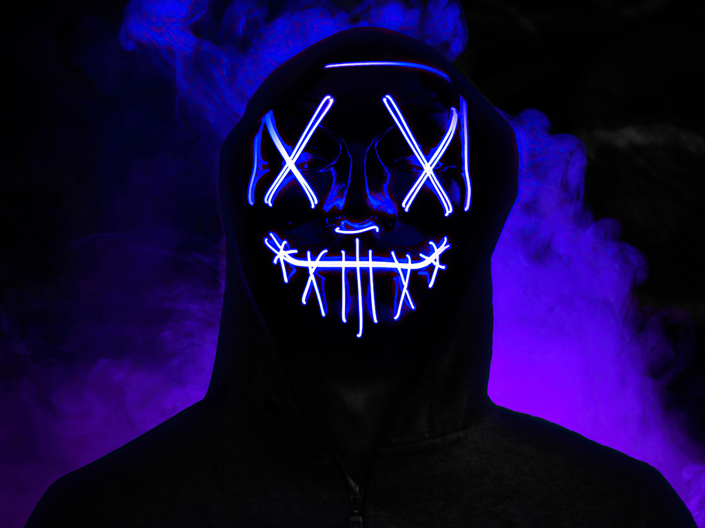 1024x768 Boy Neon Mask Glowing 5k Wallpaper,1024x768 Resolution HD 4k ...