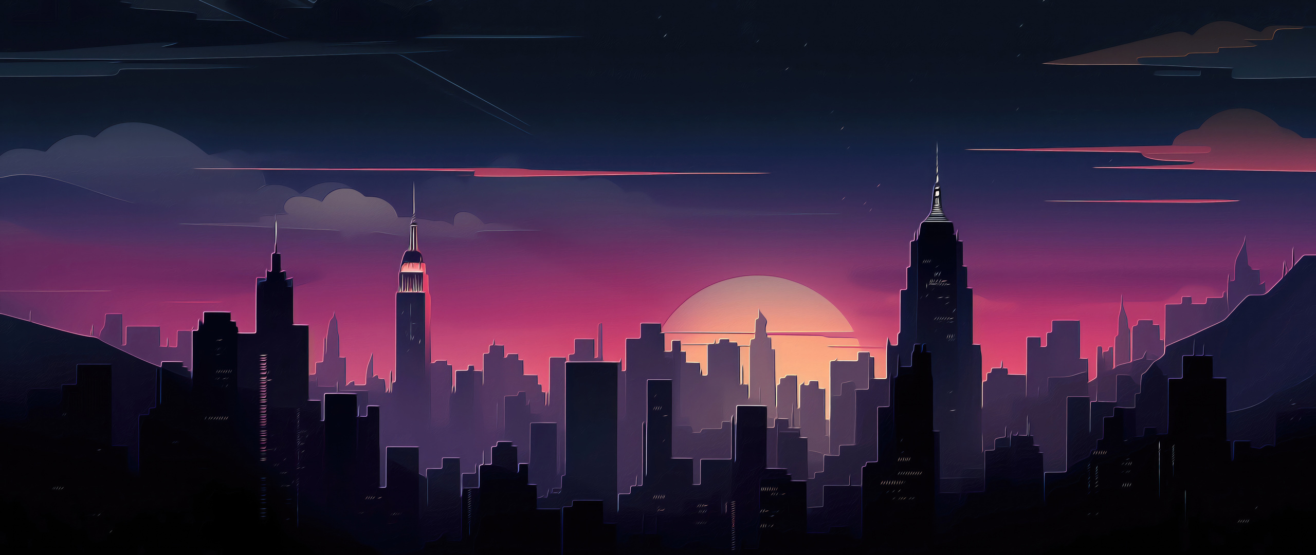 2560x1080 Buildings Of City Minimal Morning Wallpaper,2560x1080 ...