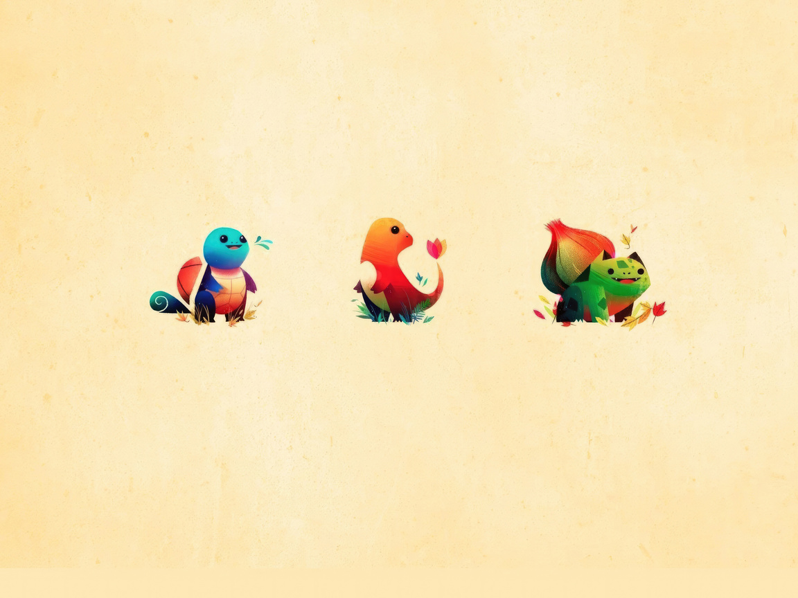 1152x864 Bulbasaur Squirtle And Charmander Wallpaper,1152x864 ...