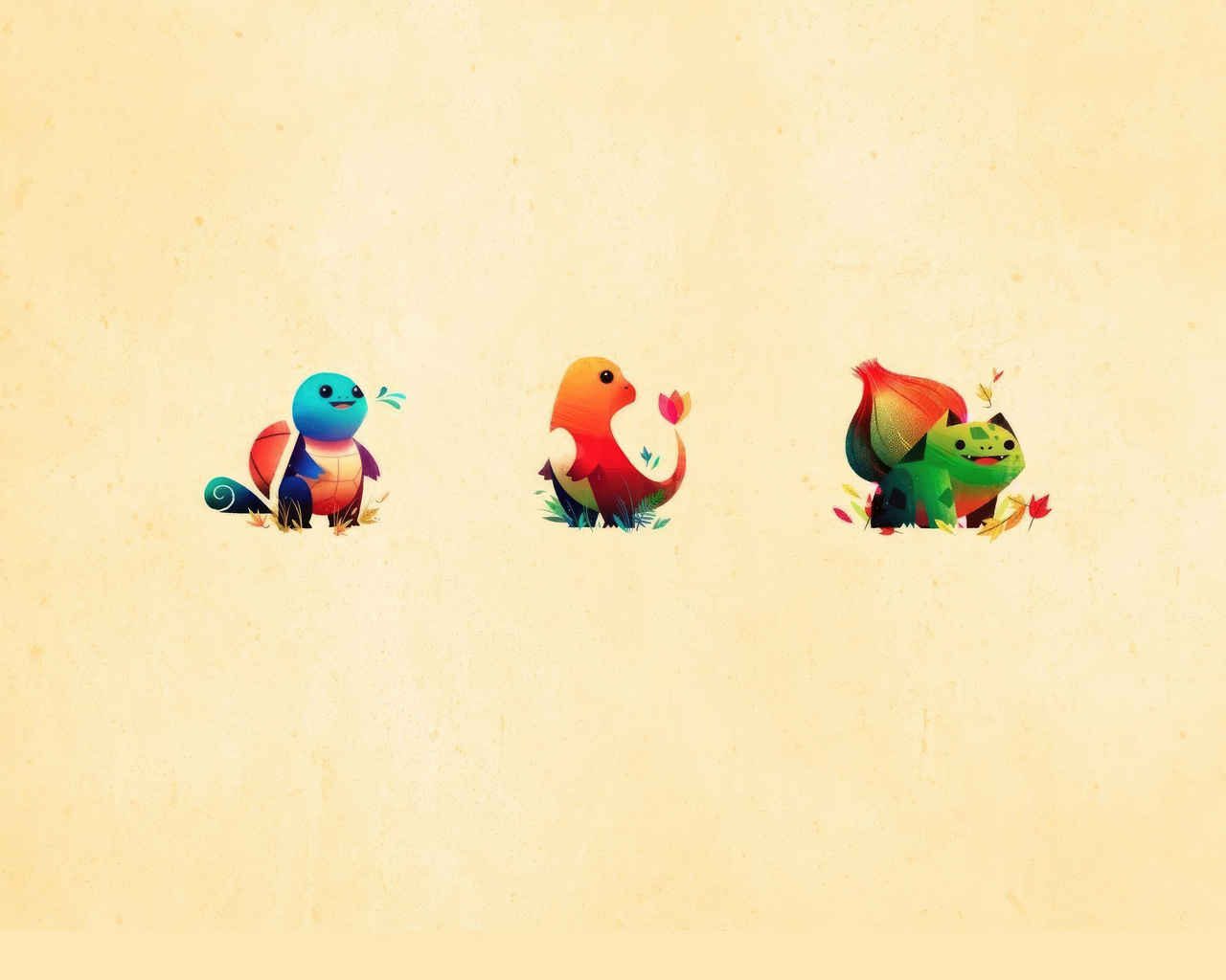 1280x1024 Bulbasaur Squirtle And Charmander Wallpaper,1280x1024 ...