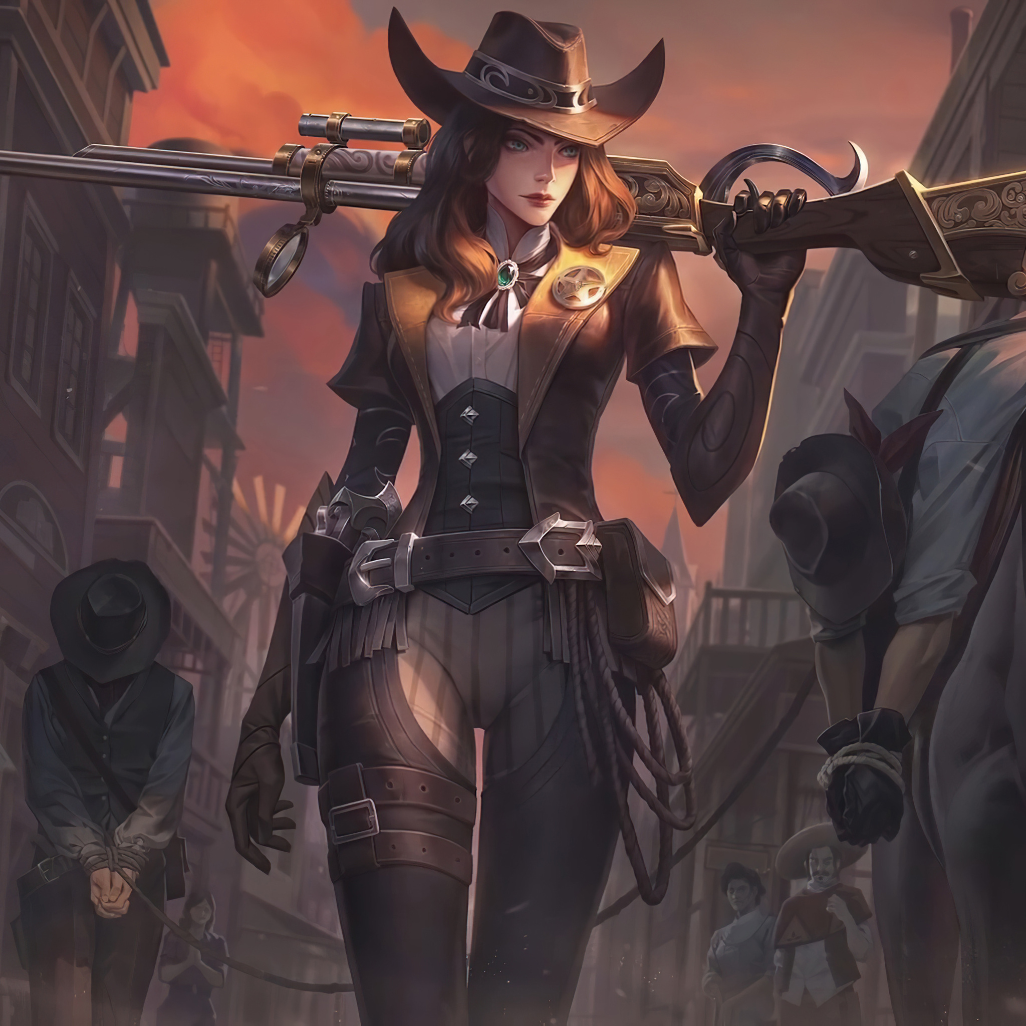 2048x2048 Caitlyn League Of Legends Cowboy 4k Ipad Air ,HD 4k ...