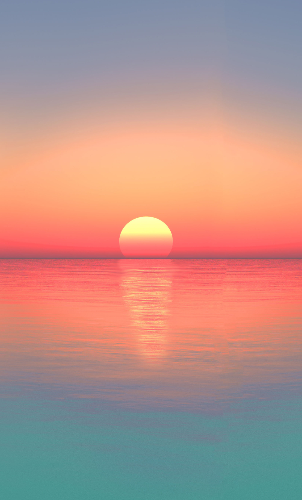 1280x2120 Calm Sunset Ocean Digital Art 5k iPhone 6+ HD 4k ...