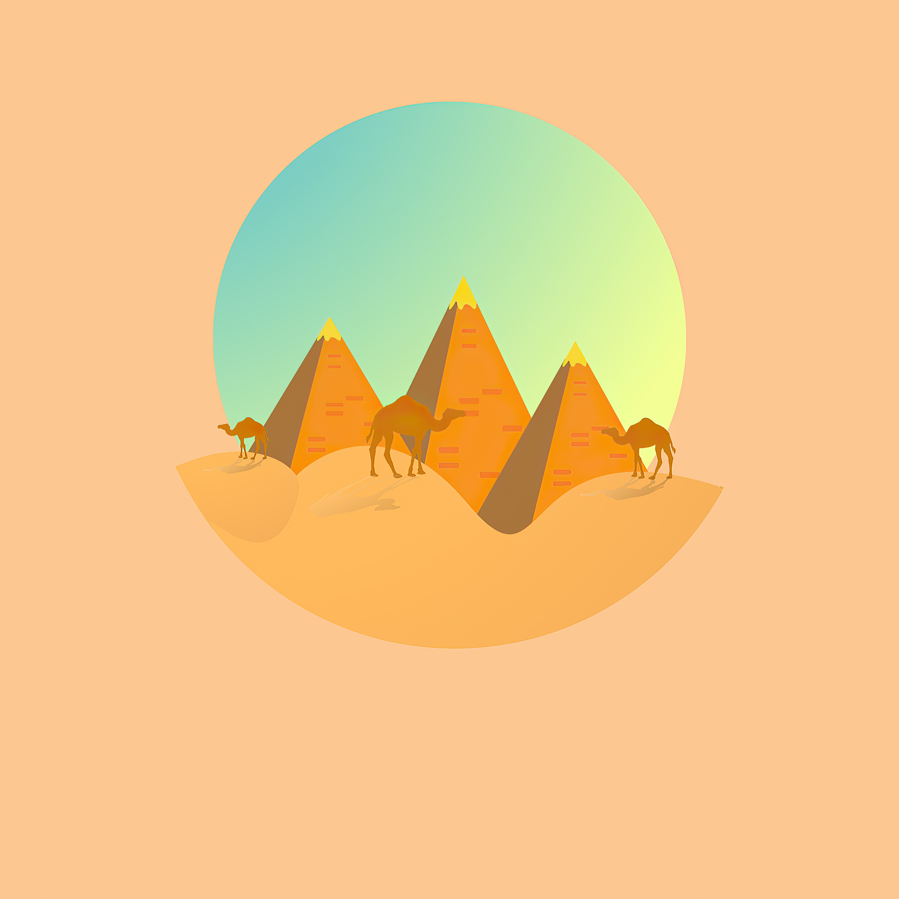 2932x2932 Camel Desert Minimal 4k Ipad Pro Retina Display ,HD 4k ...